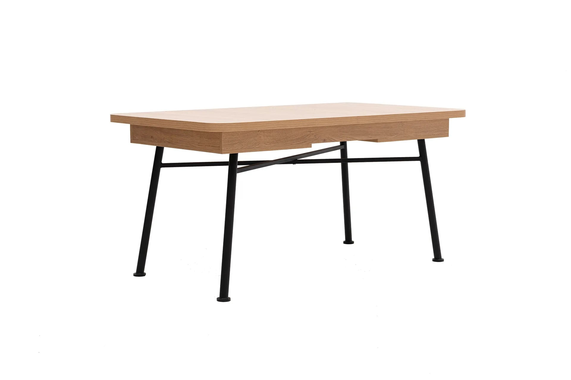 Masa extensibila, Hanah Home, PAL melaminat, natural, 160-198x90x77 cm — imaginea 6