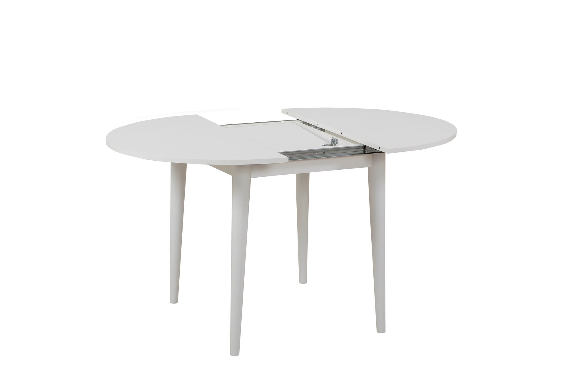 Masa extensibila, Hanah Home, panou aglomerat melaminat, alb, 100x75x100 cm, extensibila pana la 139 cm — imaginea 3