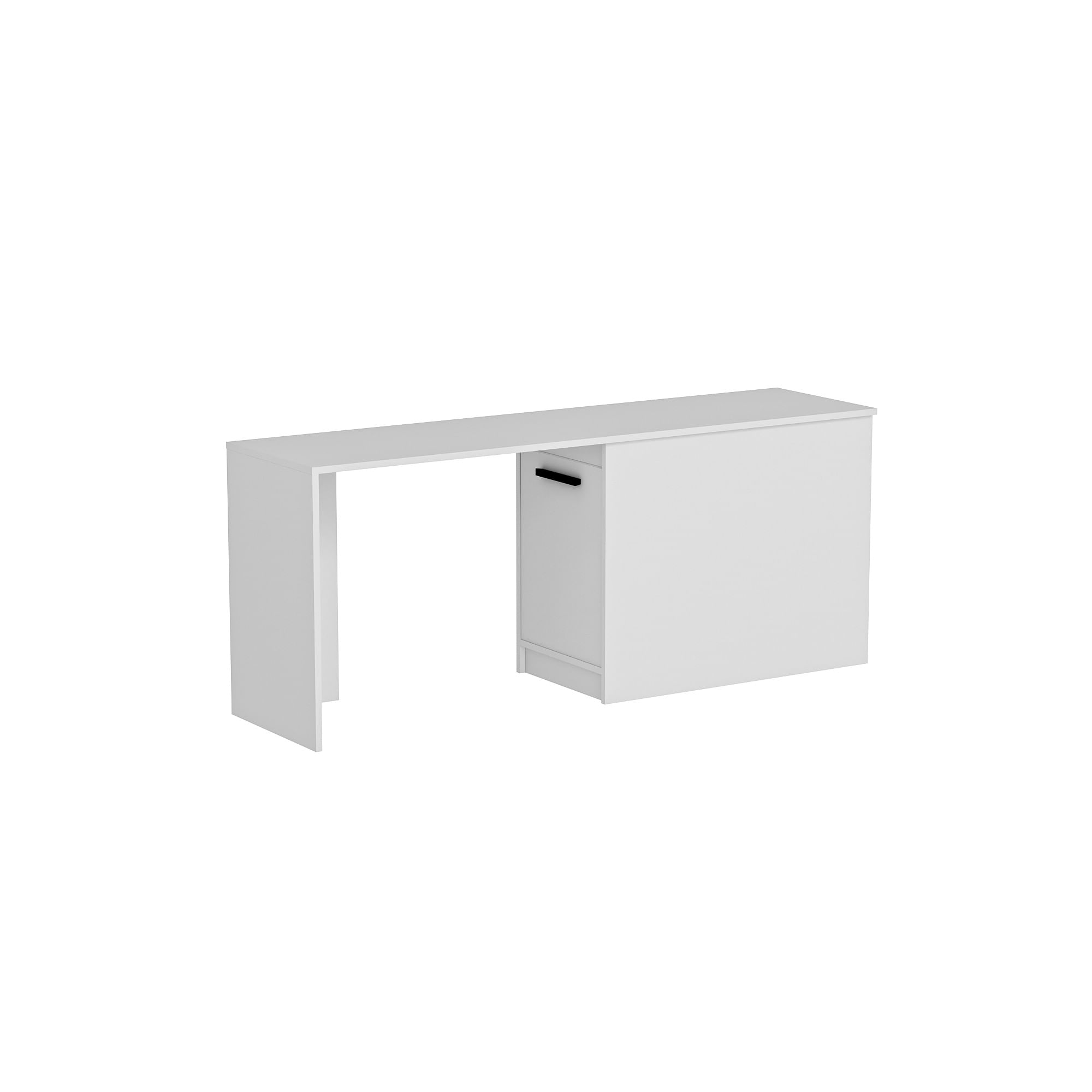 Birou, Hanah Home, panou de particule melaminat, alb, 180x47x73.8 cm