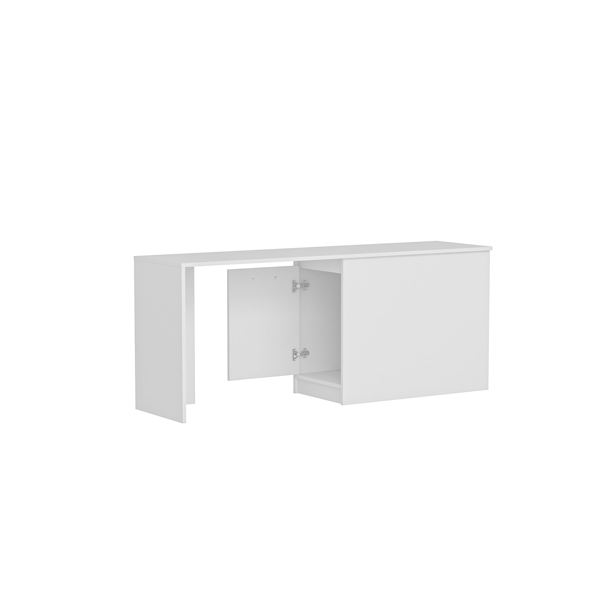 Birou, Hanah Home, panou de particule melaminat, alb, 180x47x73.8 cm — imaginea 5
