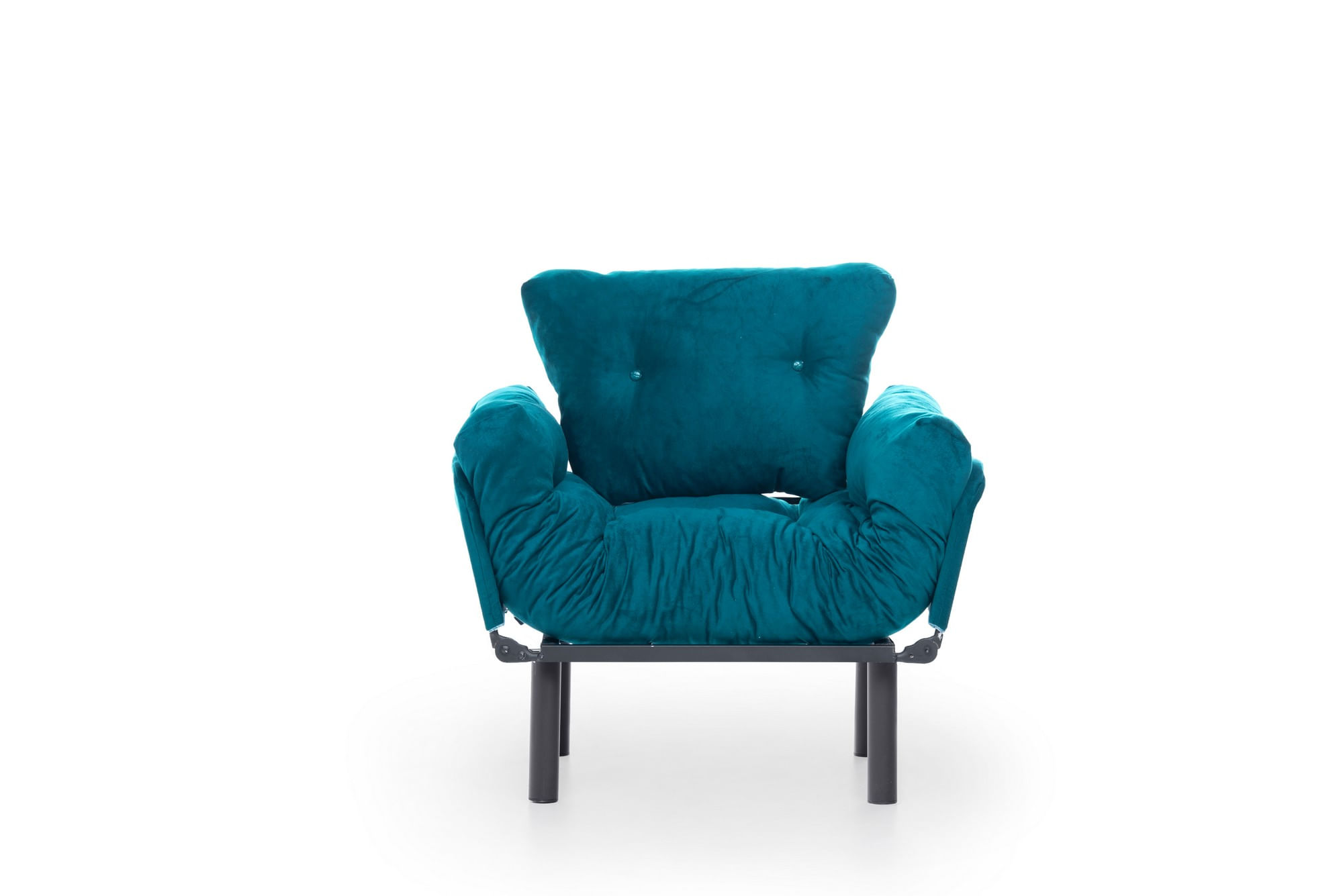 Fotoliu, Hanah Home, metal, verde petrol, 95x85x70 cm — imaginea 3