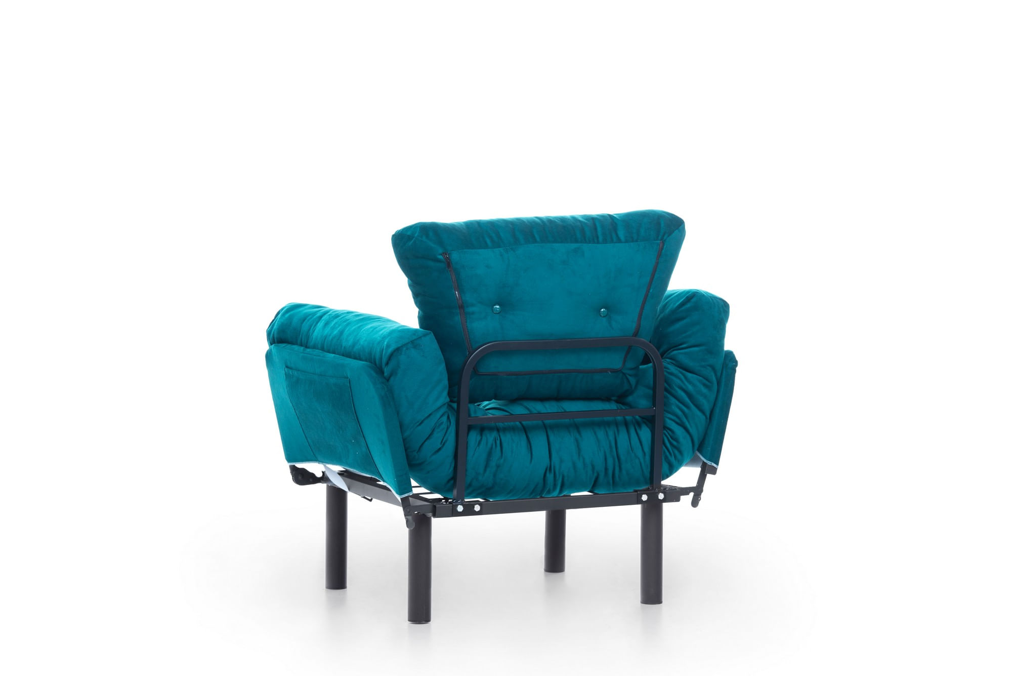 Fotoliu, Hanah Home, metal, verde petrol, 95x85x70 cm — imaginea 4