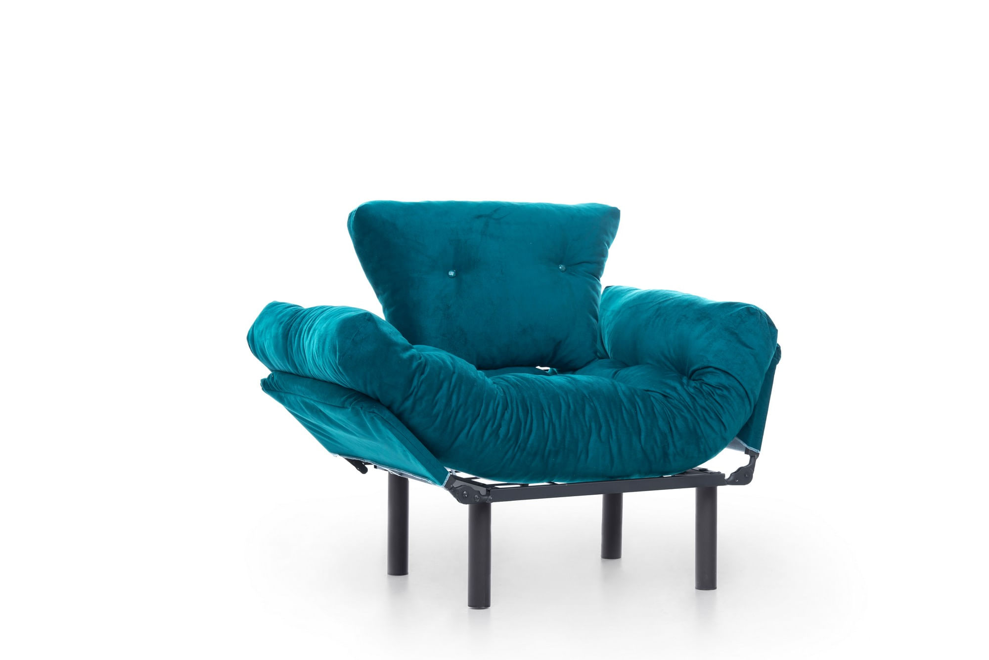 Fotoliu, Hanah Home, metal, verde petrol, 95x85x70 cm — imaginea 7