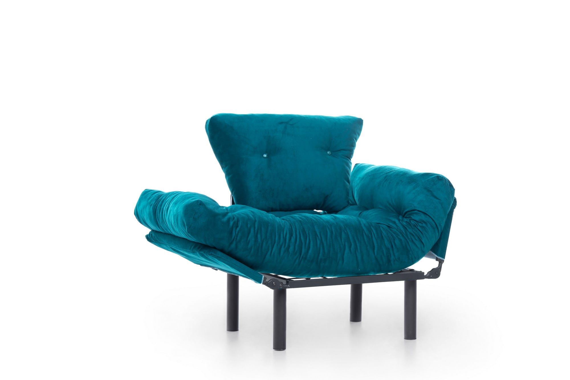 Fotoliu, Hanah Home, metal, verde petrol, 95x85x70 cm — imaginea 8