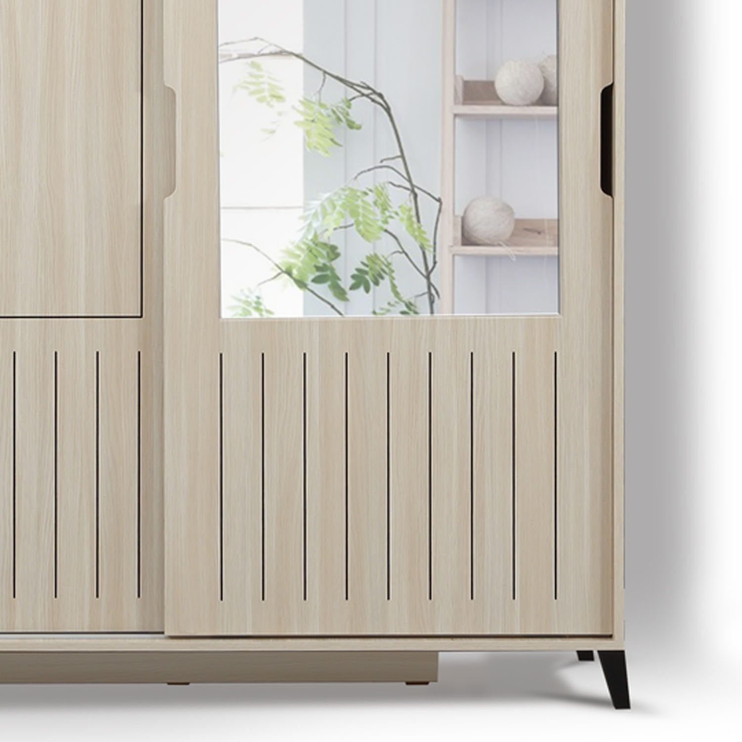 Sifonier, Hanah Home, pal melaminat, stejar, 150x216x60 cm — imaginea 3