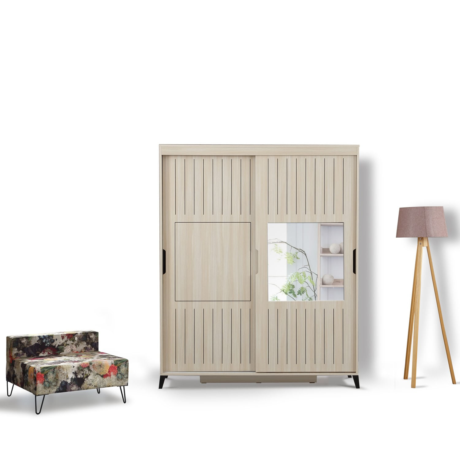 Sifonier, Hanah Home, pal melaminat, stejar, 150x216x60 cm — imaginea 6