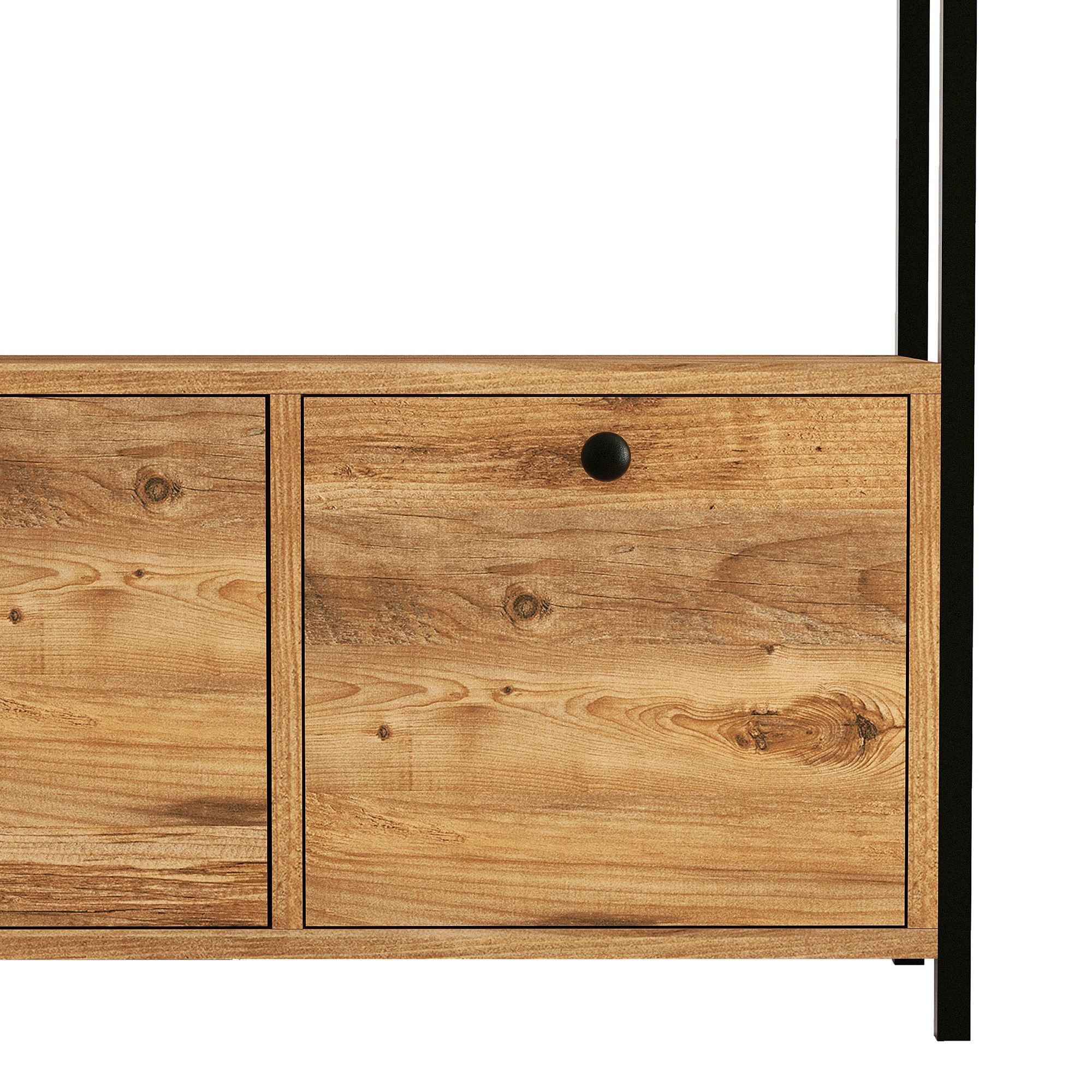 Consola, Hanah Home, pal melaminat, pin atlantic si negru, 120x30x75 cm, 570VLT1911 - imagine 11