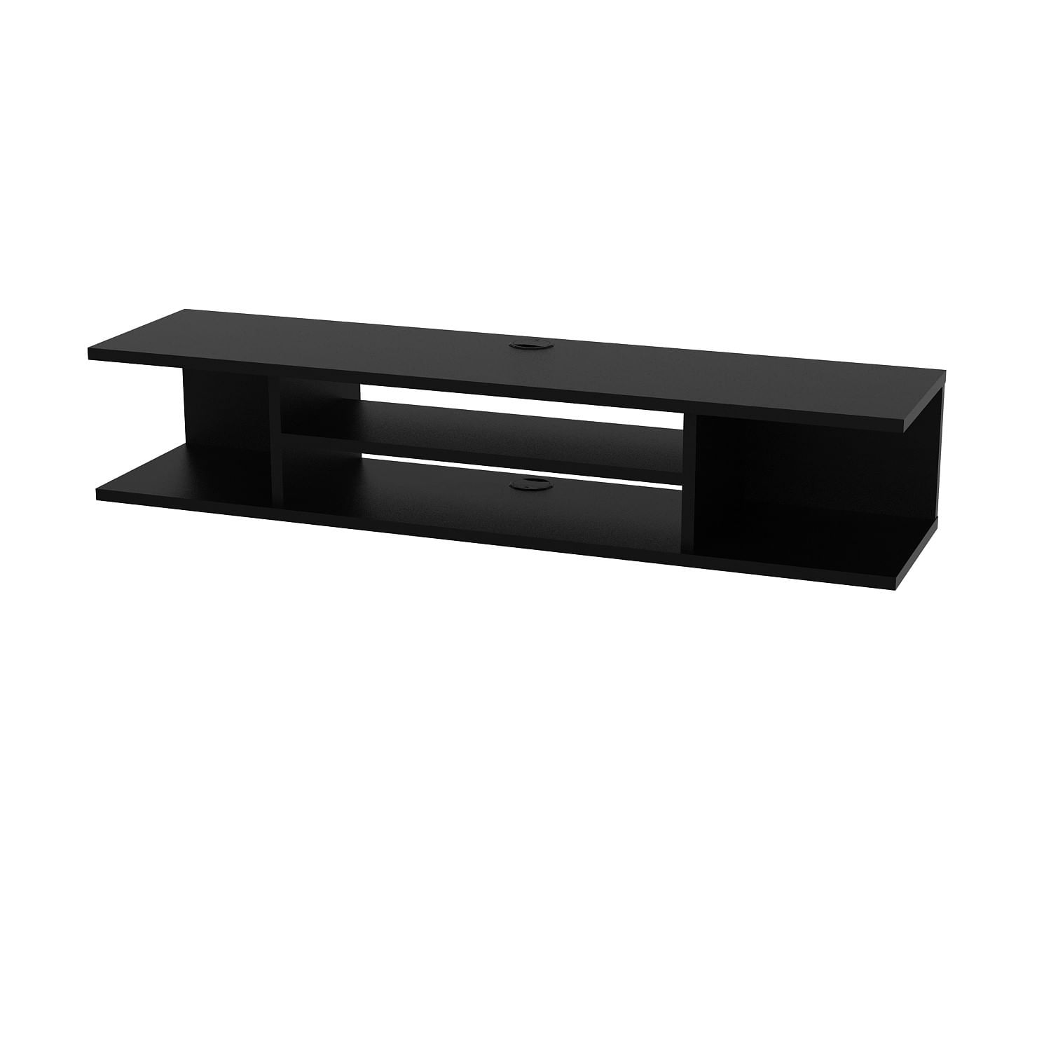 Suport tv, Hanah Home, pal melaminat, negru, 120x23x29.5 cm — imaginea 3