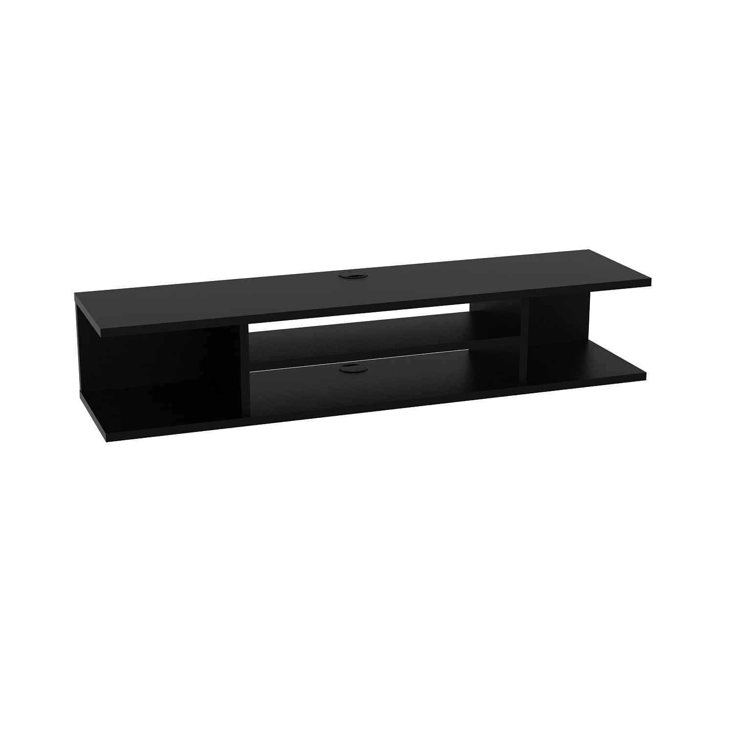 Suport tv, Hanah Home, pal melaminat, negru, 120x23x29.5 cm — imaginea 5
