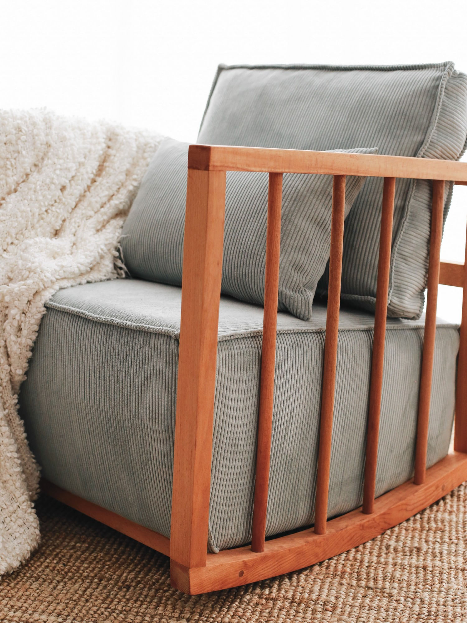 Fotoliu, Atelier Del Sofa, lemn, albastru, 65x80x71 cm — imaginea 5
