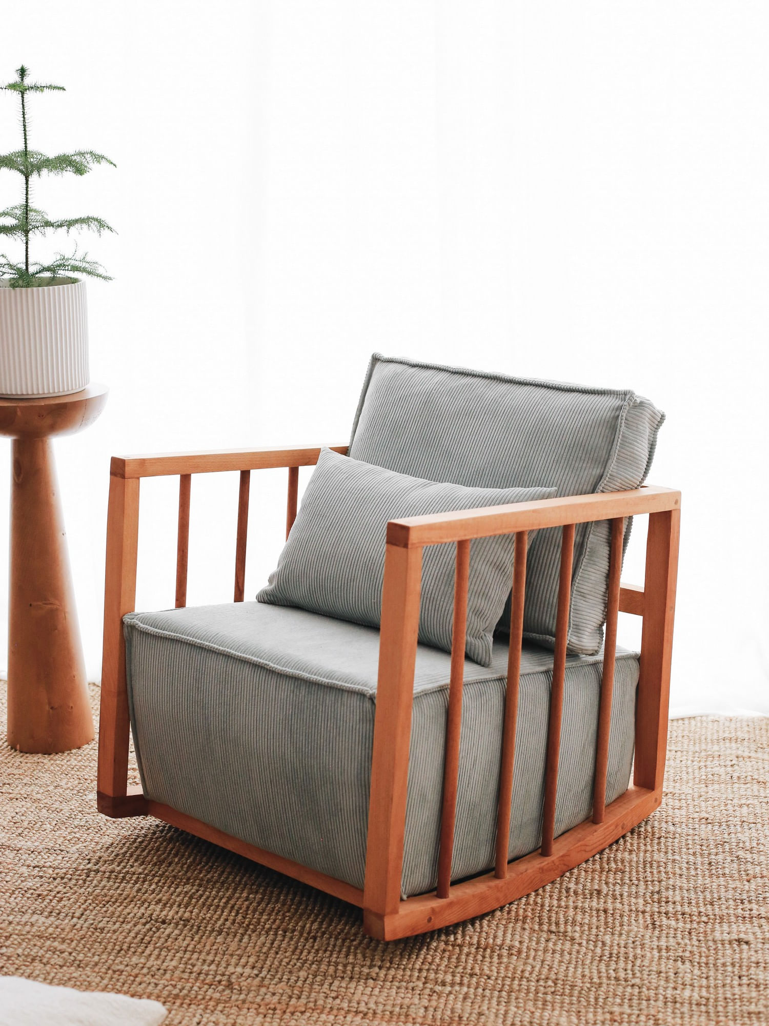 Fotoliu, Atelier Del Sofa, lemn, albastru, 65x80x71 cm — imaginea 6
