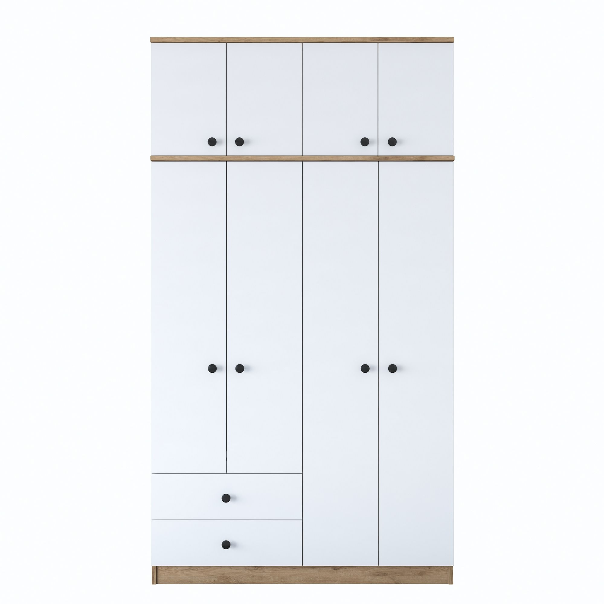 Sifonier, Hanah Home, pal melaminat, nuc alb, 120x42.5x216.8 cm - imagine 3