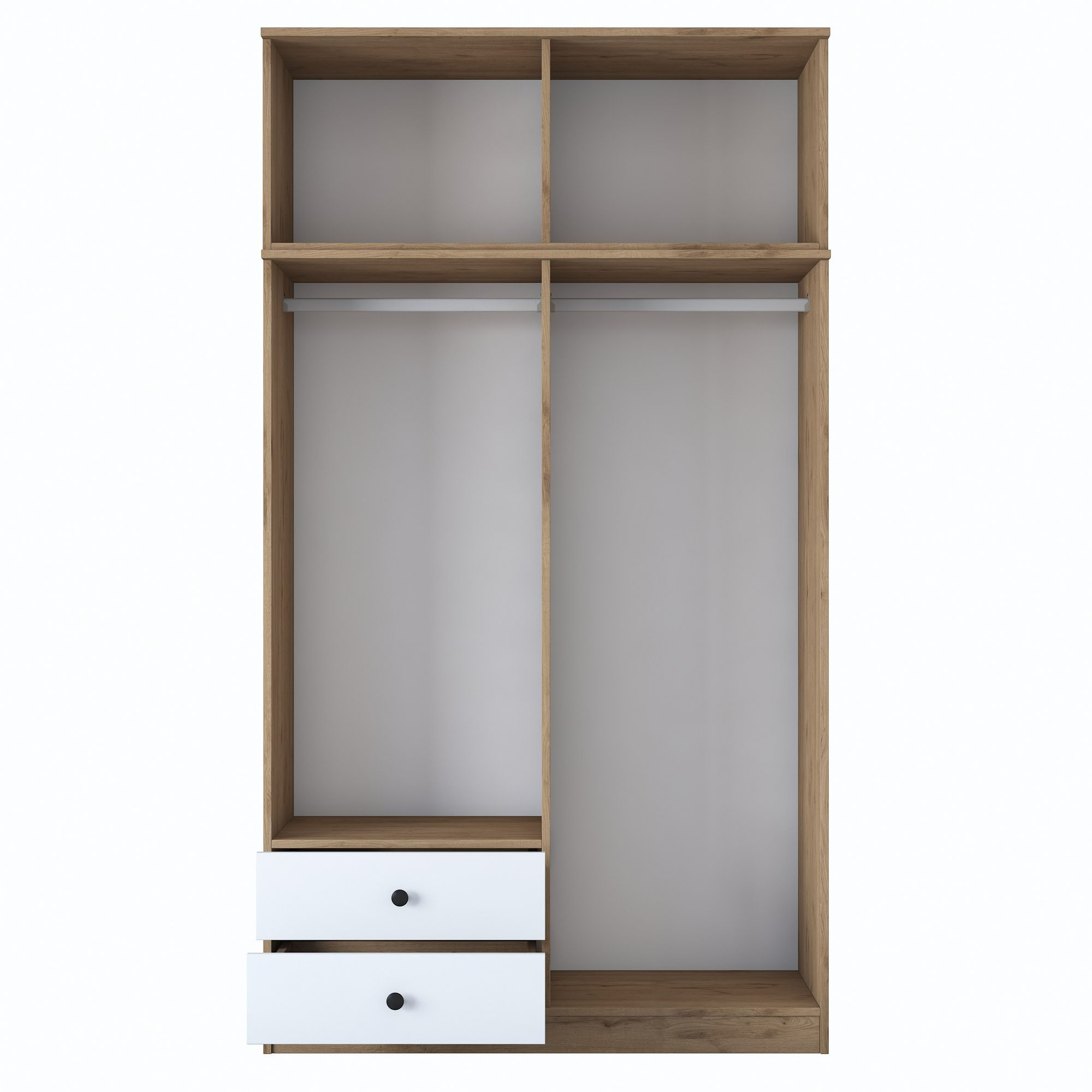 Sifonier, Hanah Home, pal melaminat, nuc alb, 120x42.5x216.8 cm - imagine 8