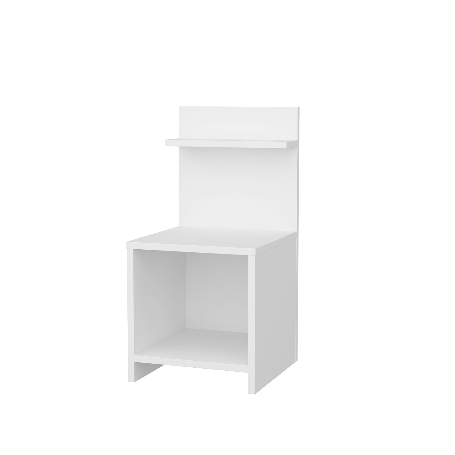 Noptiera, Hanah Home, pal melaminat, alb, 35.6x37.4x72 cm — imaginea 2