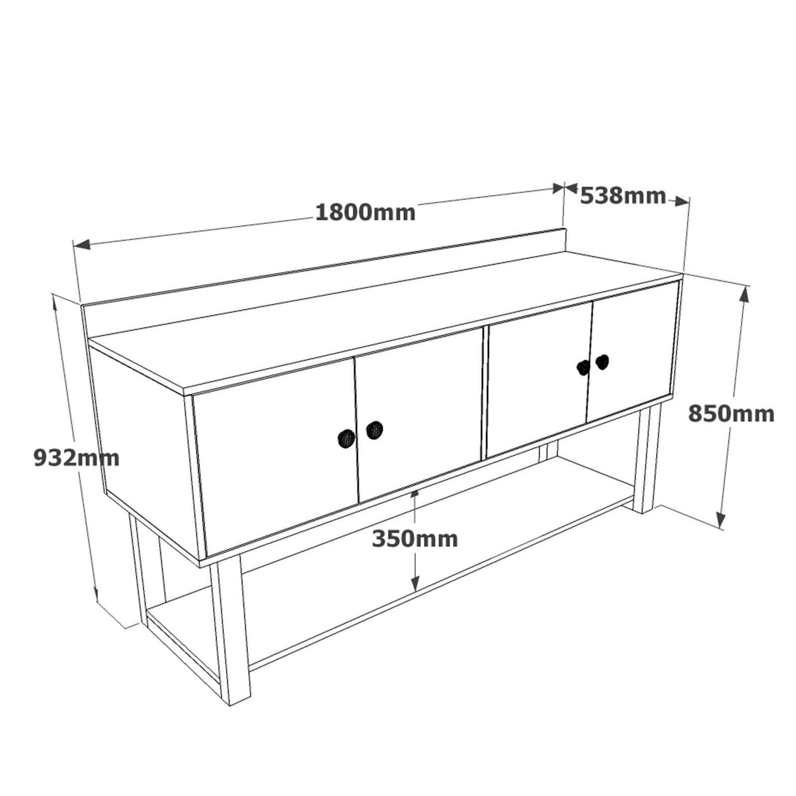 Set mobilier birou, Hanah Home, pal melaminat, baroc antracit, birou 180x90x73 cm, masa 80x60x43 cm, sertar 80x52x85 cm, dulap 180x53.8x93.2 cm — imaginea 2