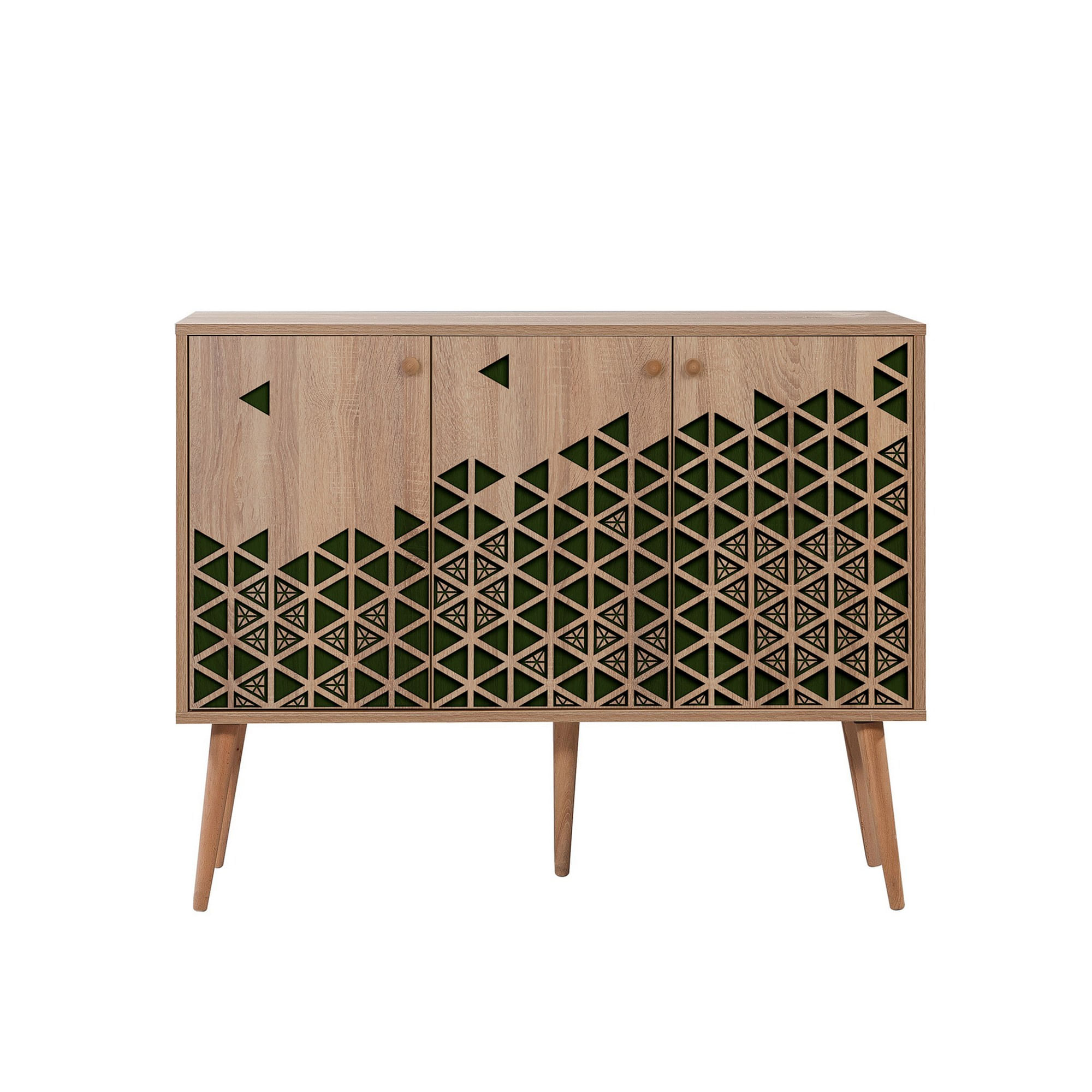 Consola, Hanah Home, panou aglomerat melaminat, stejar sonoma, 120x36x90 cm — imaginea 8