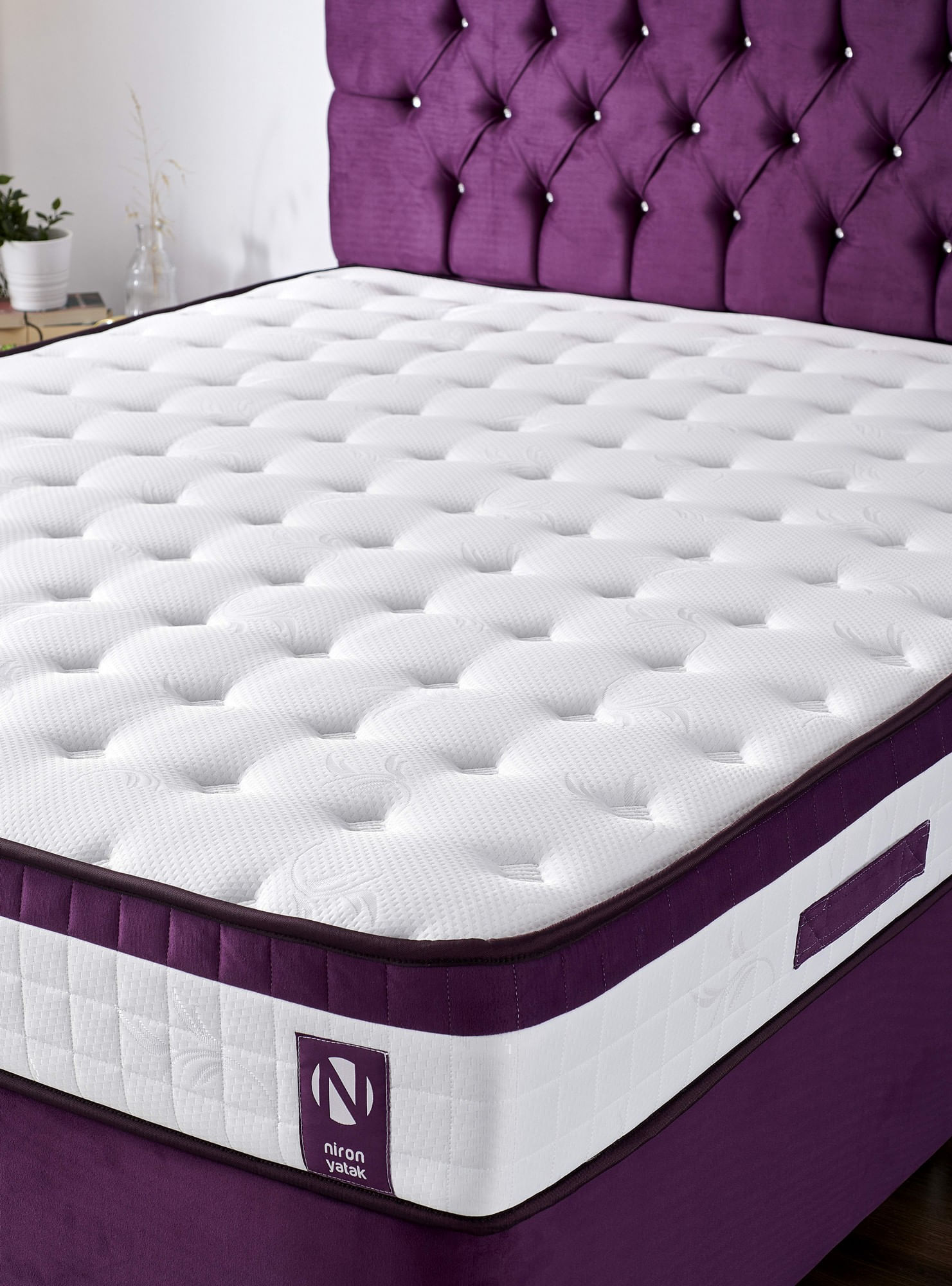 Saltea, Hanah Home, alb mov, 140x190x25 cm, spuma cu memorie — imaginea 4
