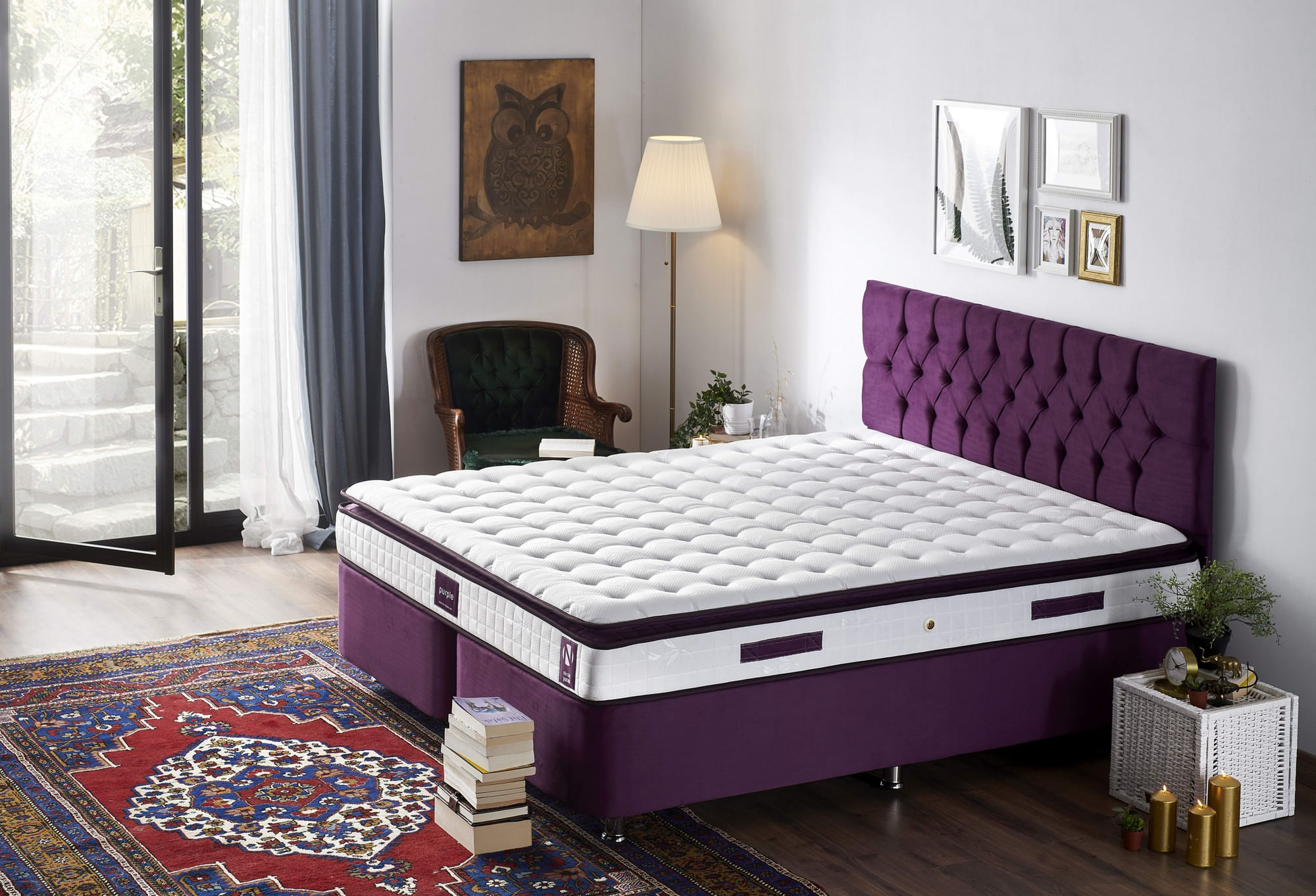 Saltea, Hanah Home, alb mov, 140x190x25 cm, spuma cu memorie — imaginea 6
