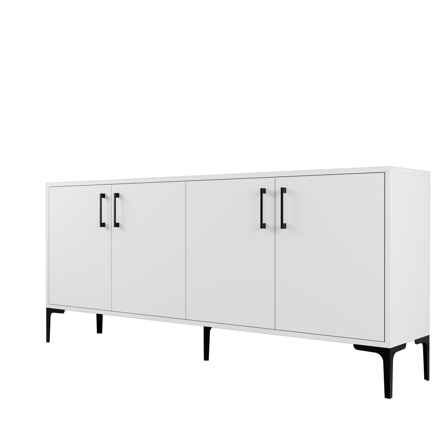 Consola, Hanah Home, panou aglomerat melaminat, alb, 180x35x78 cm — imaginea 2