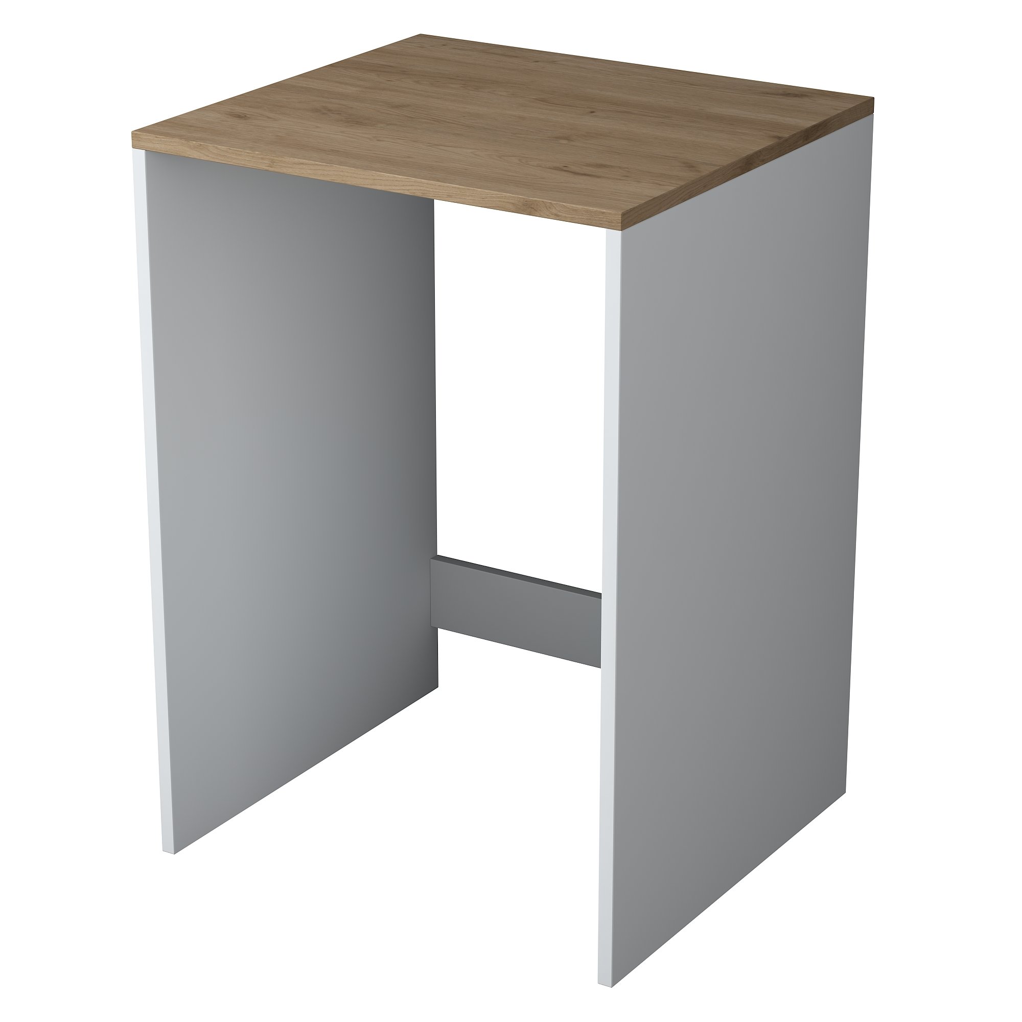 Dulap pentru masina de spalat, Hanah Home, pal melaminat, nuc si alb, 65x60x91.8 cm