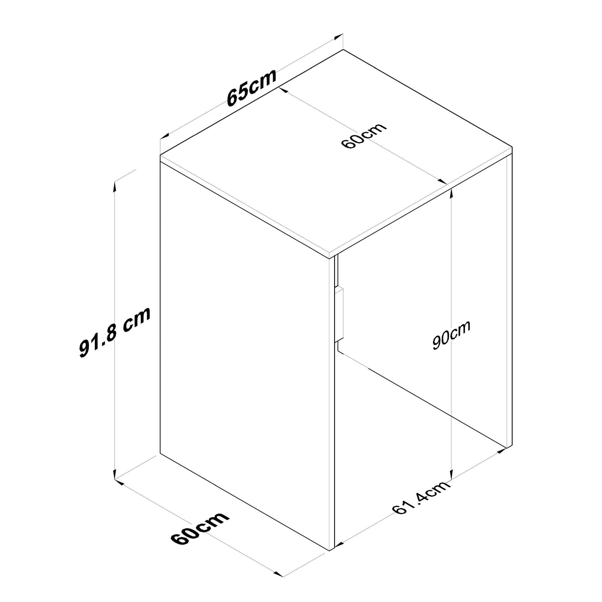 Dulap pentru masina de spalat, Hanah Home, pal melaminat, nuc si alb, 65x60x91.8 cm - 4 | YEO