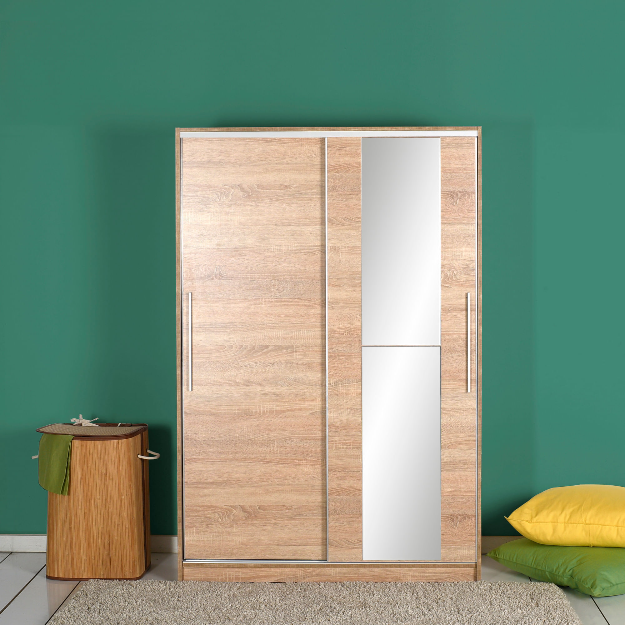 Dulap, Hanah Home, pal melaminat, sonoma, 120x40x187 cm — imaginea 3