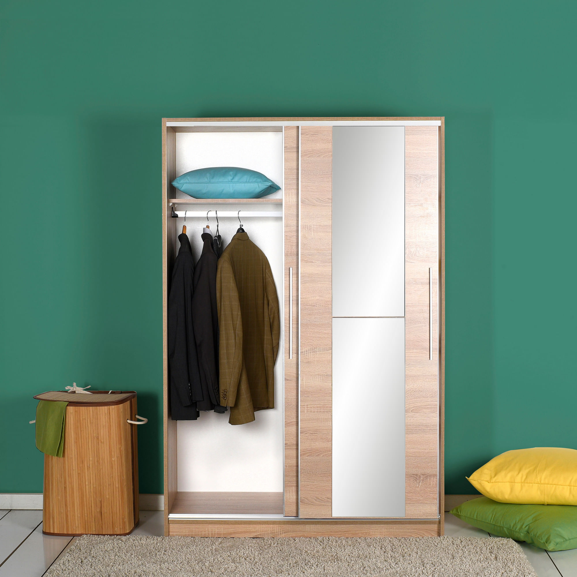 Dulap, Hanah Home, pal melaminat, sonoma, 120x40x187 cm — imaginea 5