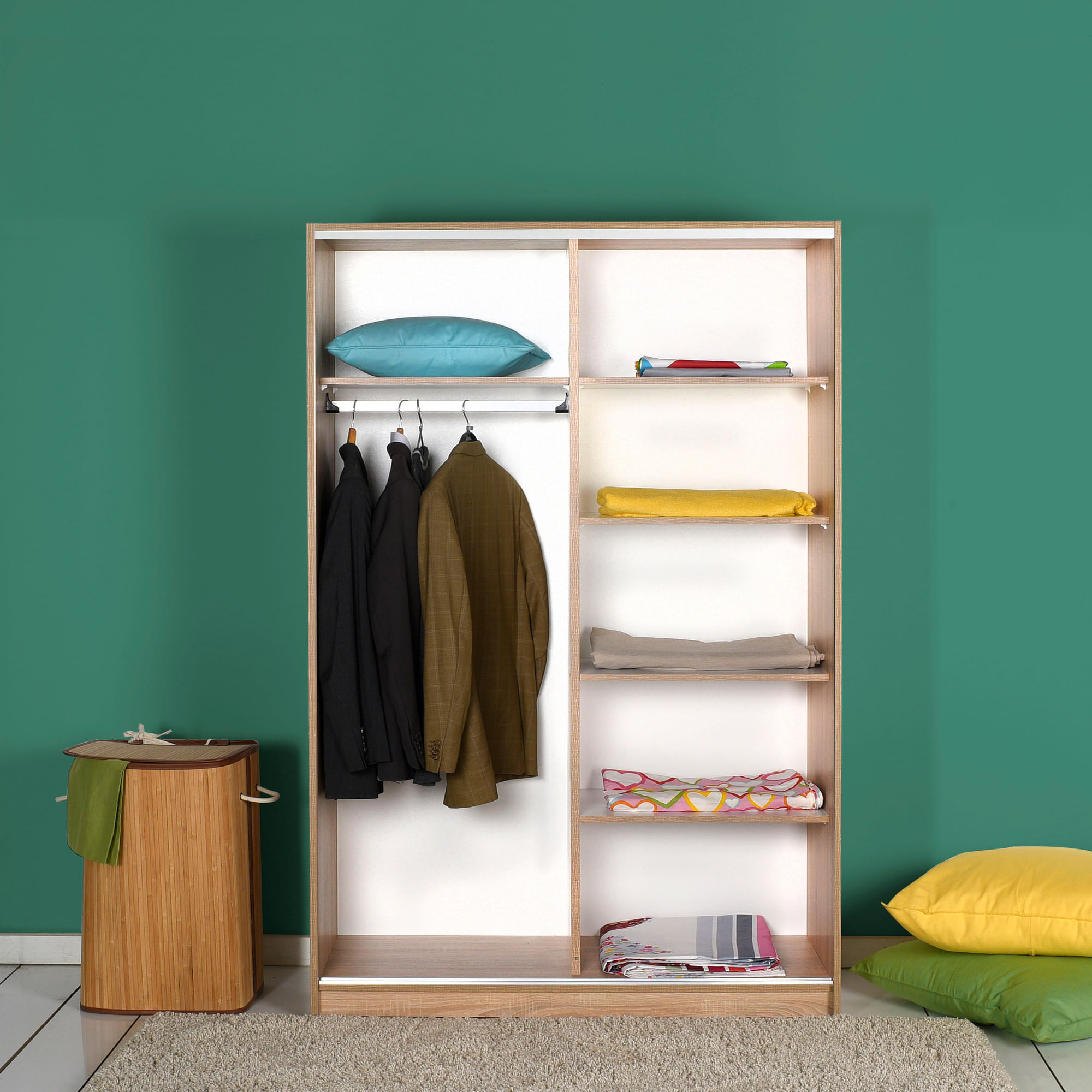 Dulap, Hanah Home, pal melaminat, sonoma, 120x40x187 cm — imaginea 6