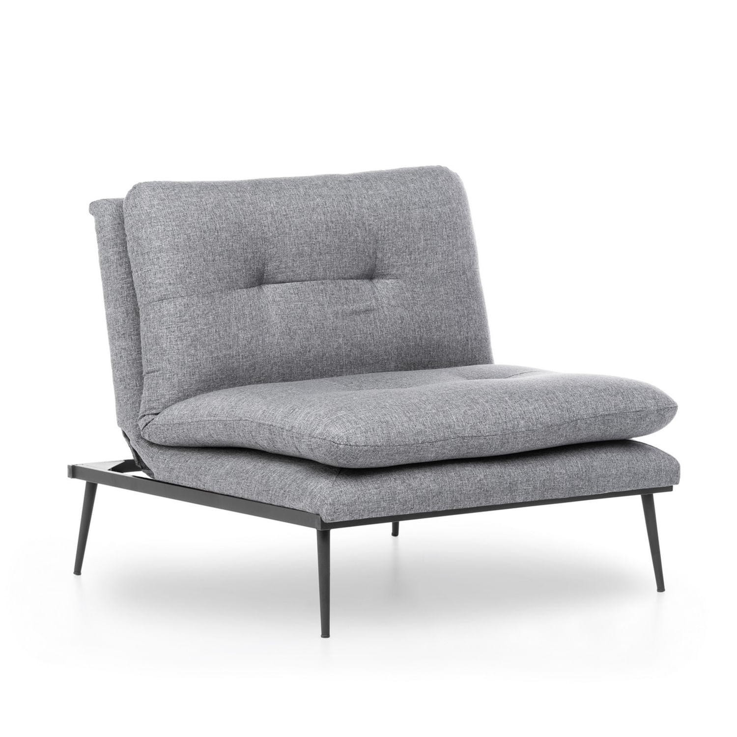 Fotoliu, Hanah Home, metal, tesatura in, gri, 90x95x90 cm — imaginea 6