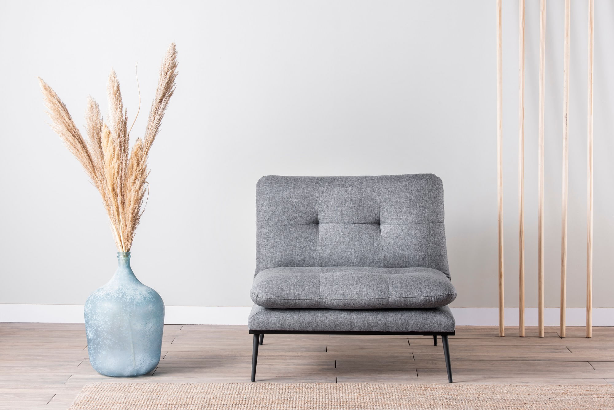 Fotoliu, Hanah Home, metal, tesatura in, gri, 90x95x90 cm — imaginea 7