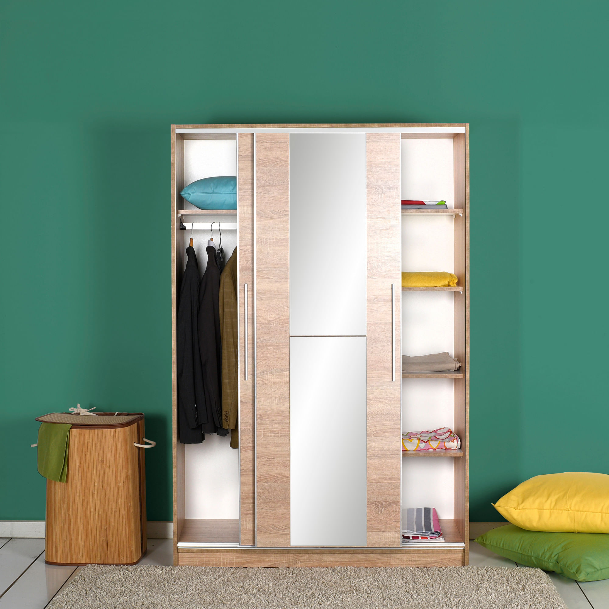 Dulap, Hanah Home, pal melaminat, sonoma, 120x40x187 cm — imaginea 8