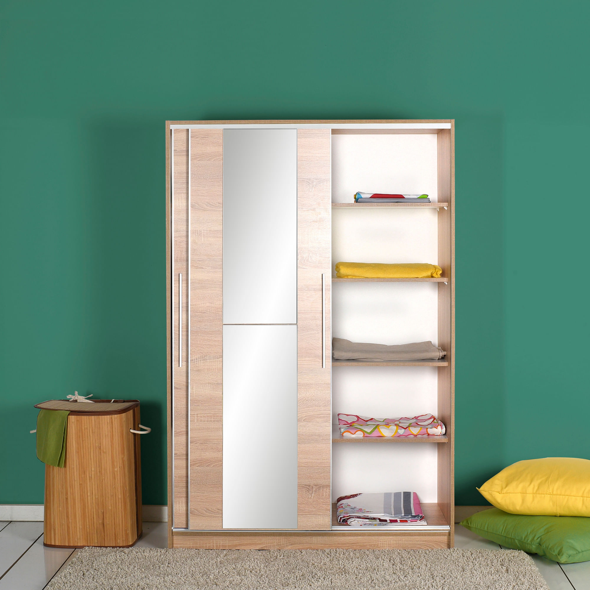 Dulap, Hanah Home, pal melaminat, sonoma, 120x40x187 cm — imaginea 9