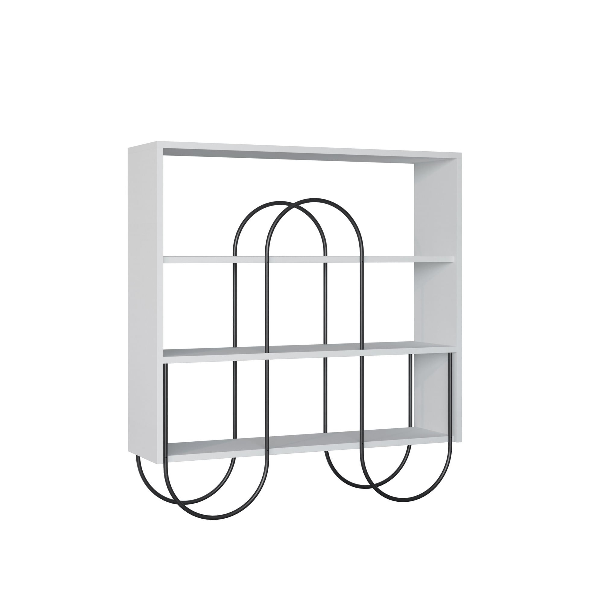 Consola, Hanah Home, pal melaminat, alb, 96x25.5x99 cm — imaginea 2