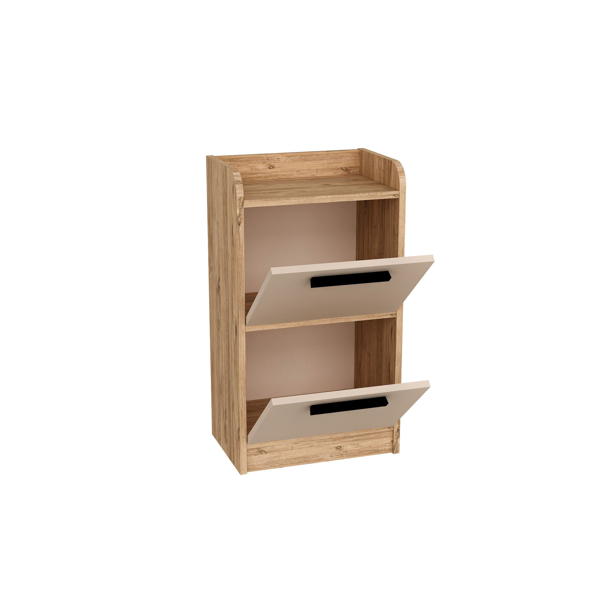 Noptiera, Hanah Home, pal melaminat, pin atlantic bej, 45x79.4x29.6 cm — imaginea 6