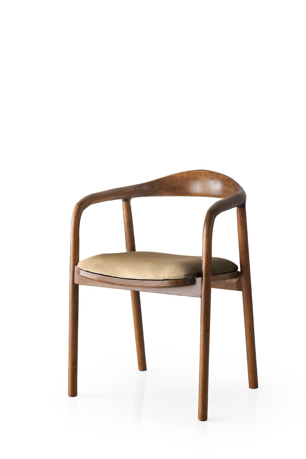 Fotoliu, Hanah Home, catifea, maro deschis, 52x51x77 cm — imaginea 2