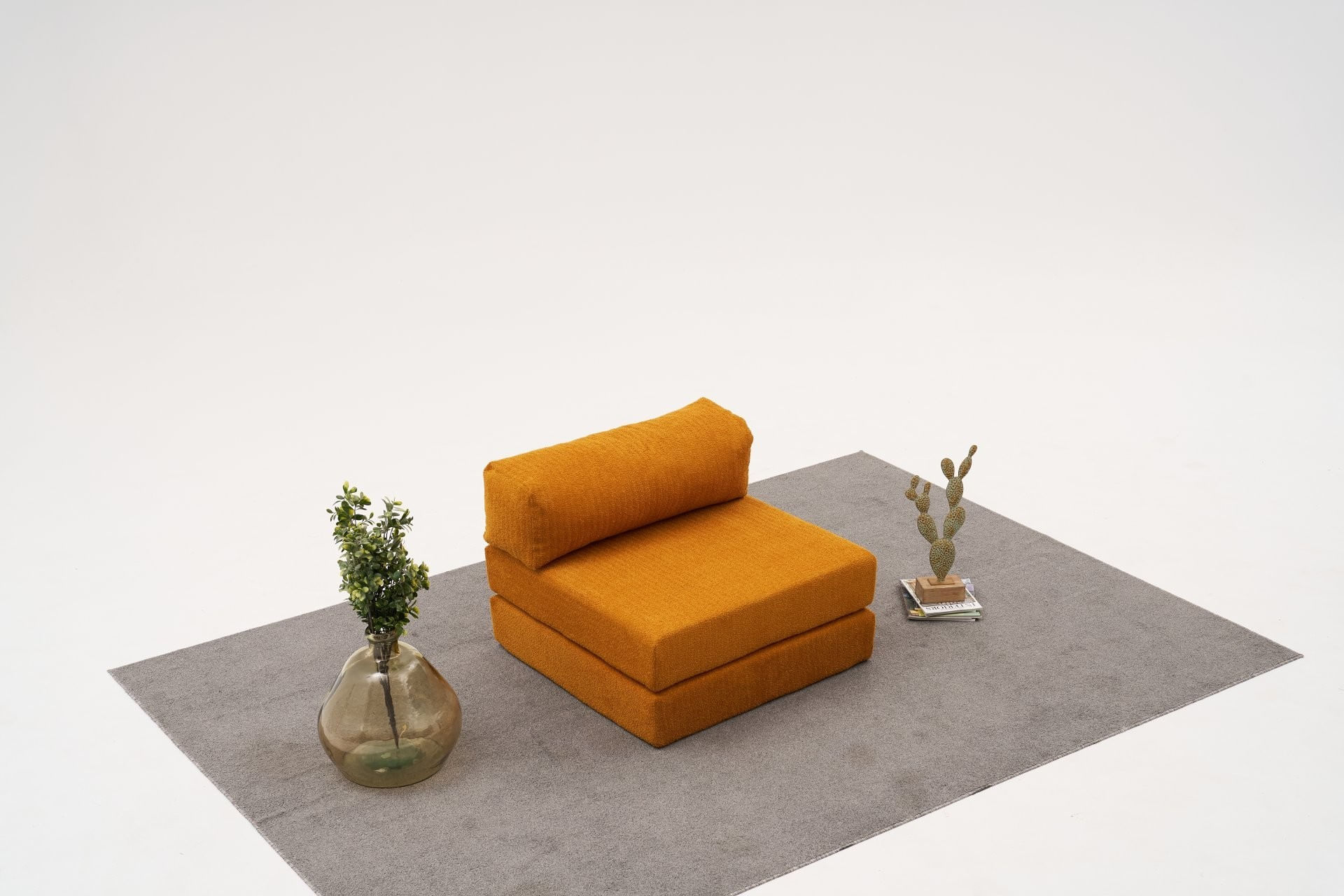 Fotoliu, Atelier Del Sofa, chenille, portocaliu, 95x75x95 cm — imaginea 6