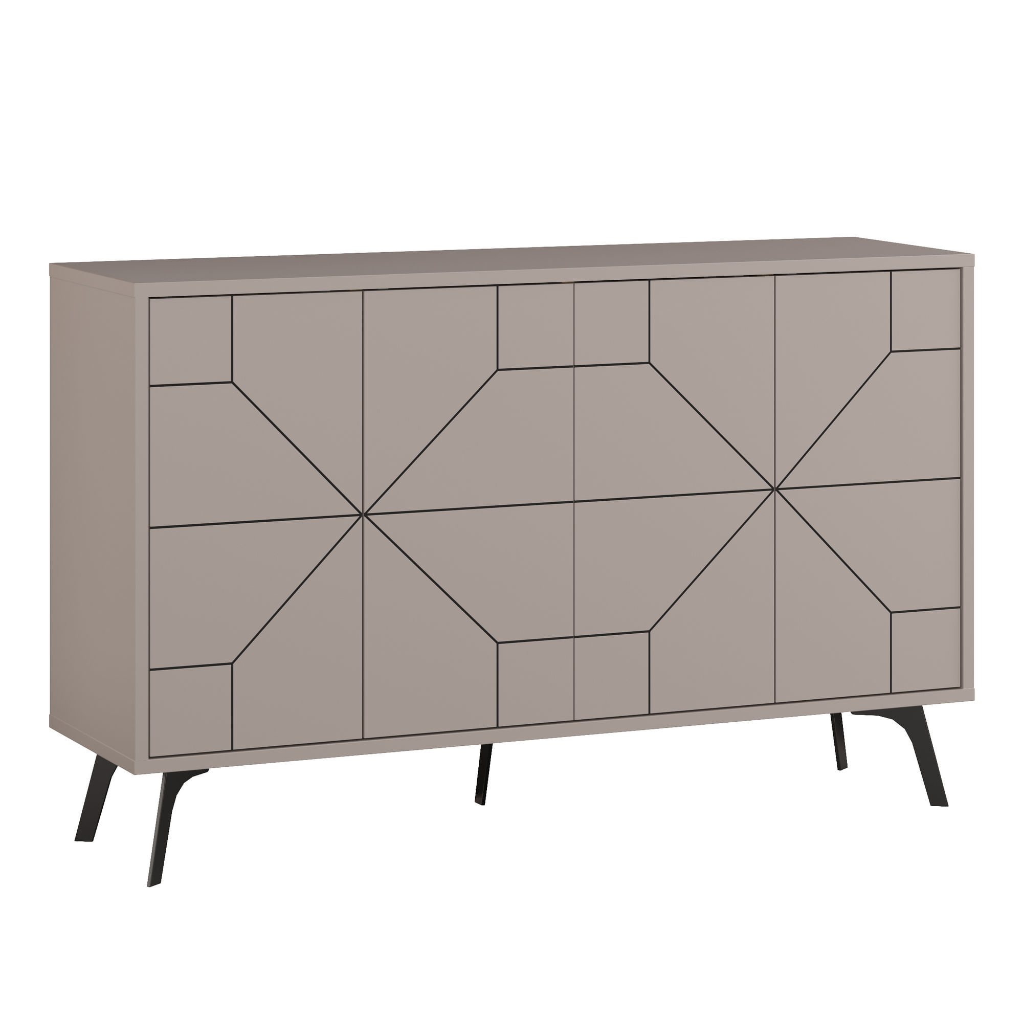 Consola, Hanah Home, pal melaminat, mocha deschis, 123x35x62.4 cm — imaginea 2