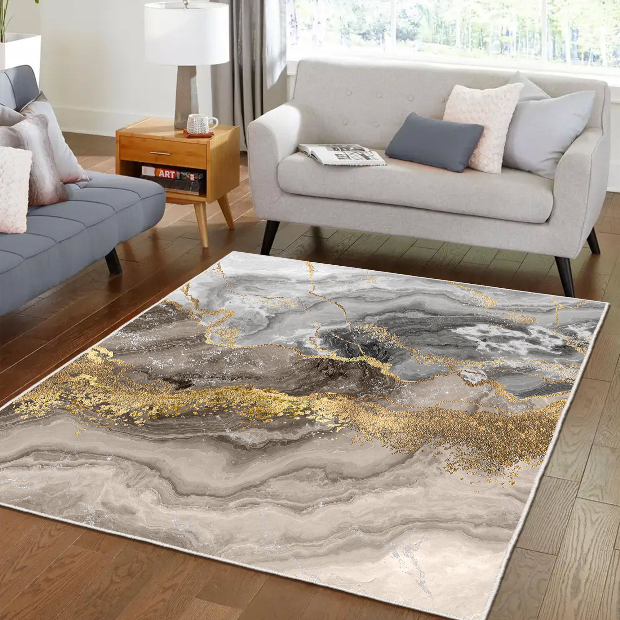 Covor de hol, Conceptum Hypnose, catifea, multicolor, 100x150 cm, antiderapant