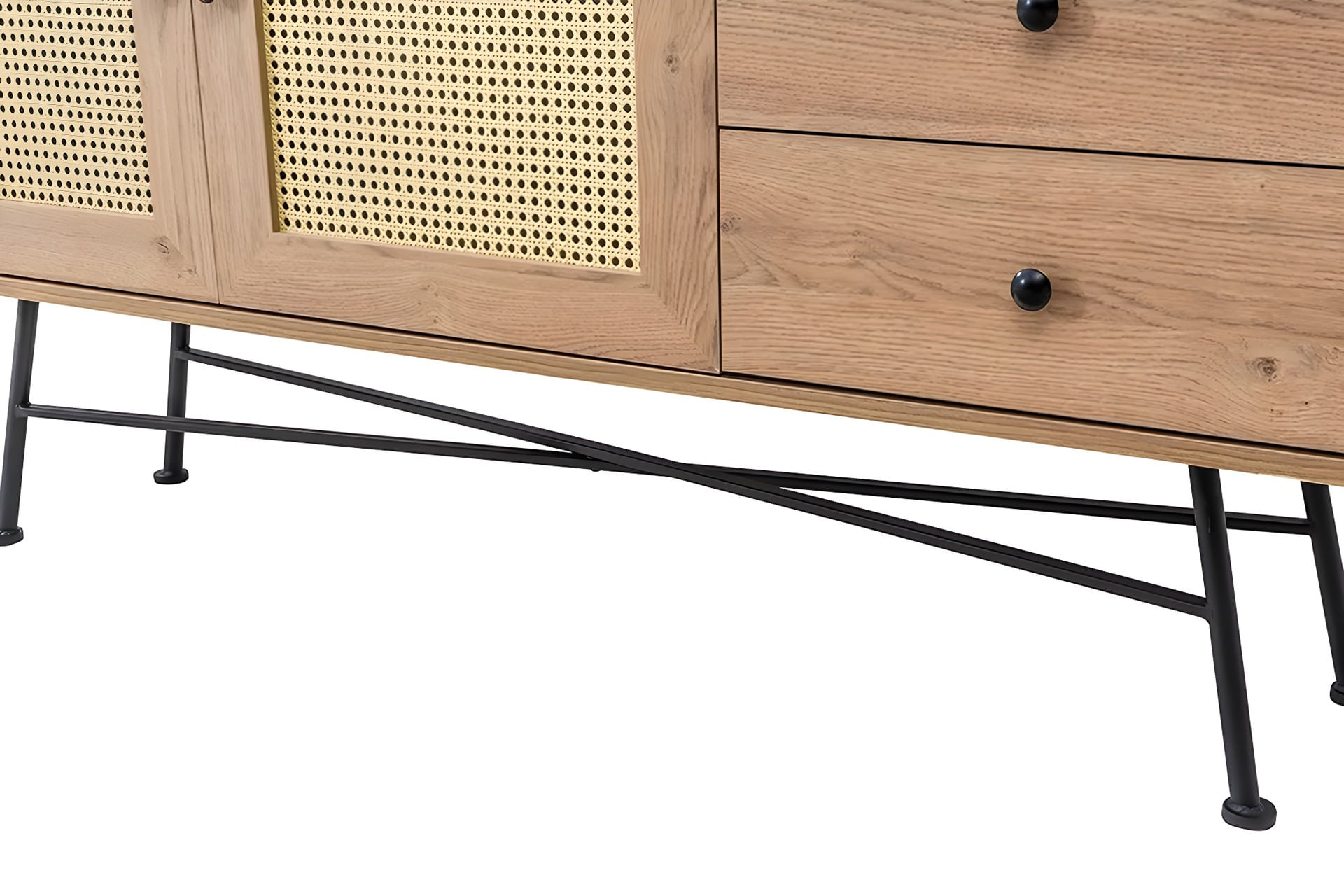 Consola, Hanah Home, pal melaminat, natural, 160x90x40 cm — imaginea 5