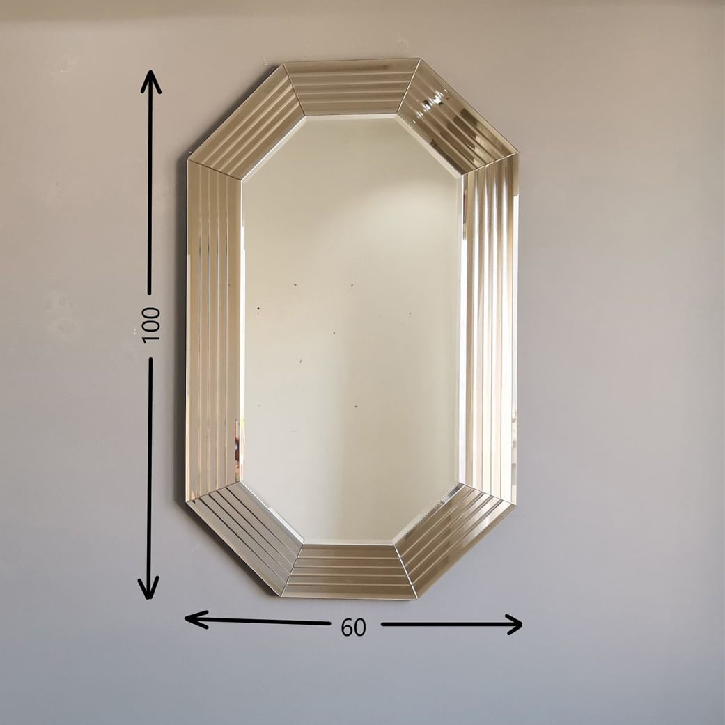 Oglinda, Hanah Home, mdf, bronz, 100x60 cm, 552NOS2183