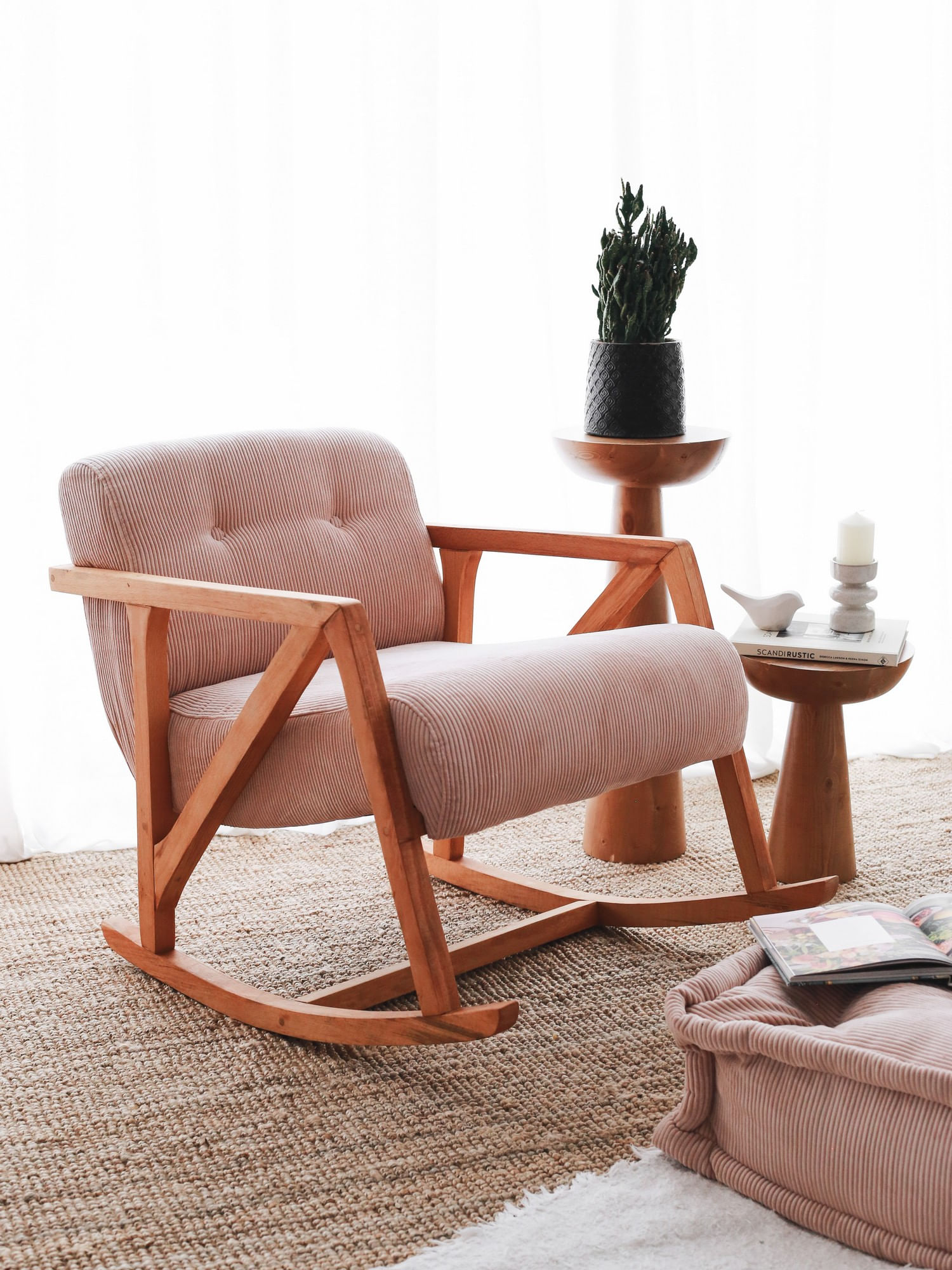 Fotoliu, Atelier Del Sofa, catifea, roz, 85x67x75 cm — imaginea 3