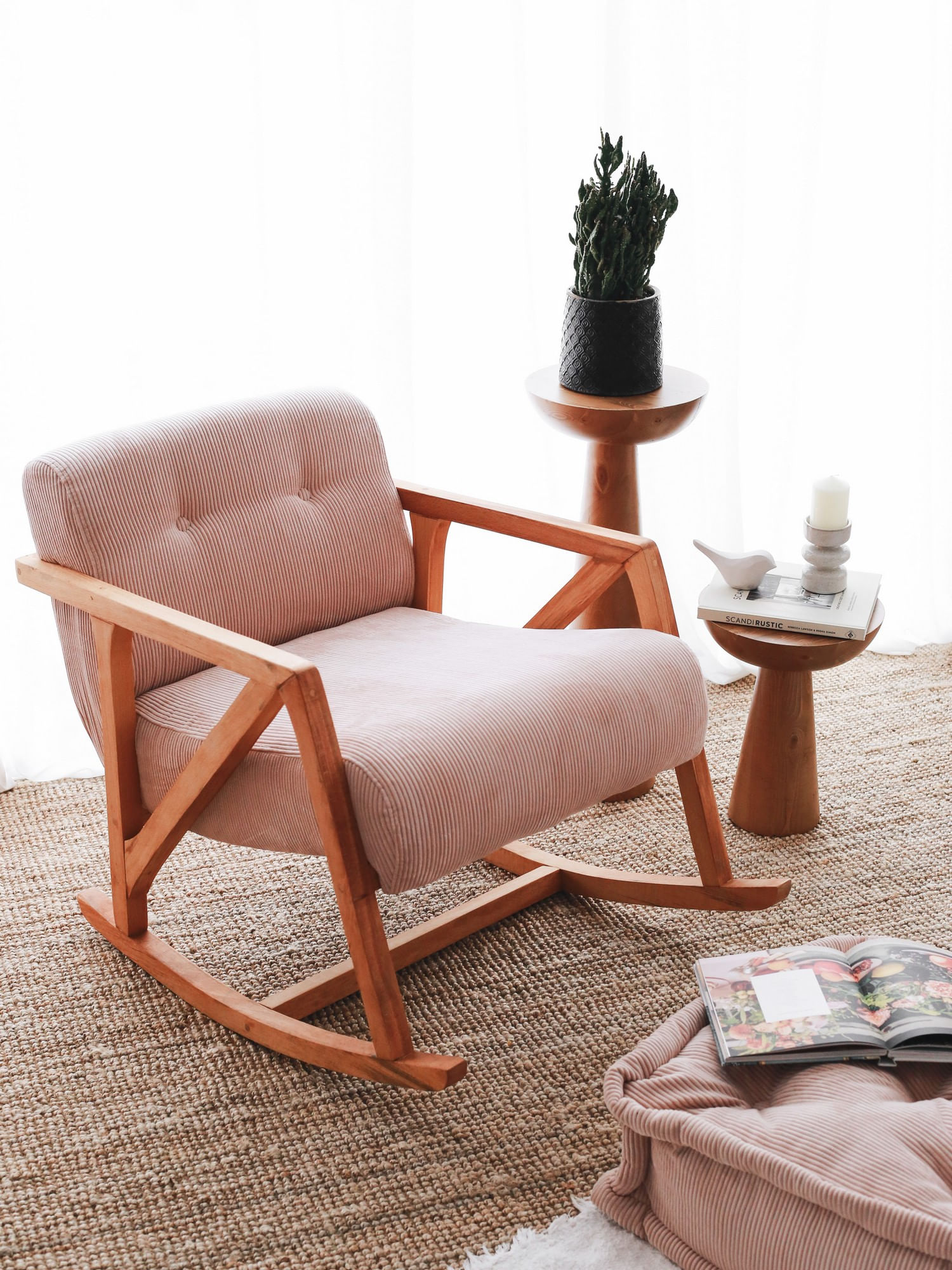 Fotoliu, Atelier Del Sofa, catifea, roz, 85x67x75 cm — imaginea 4