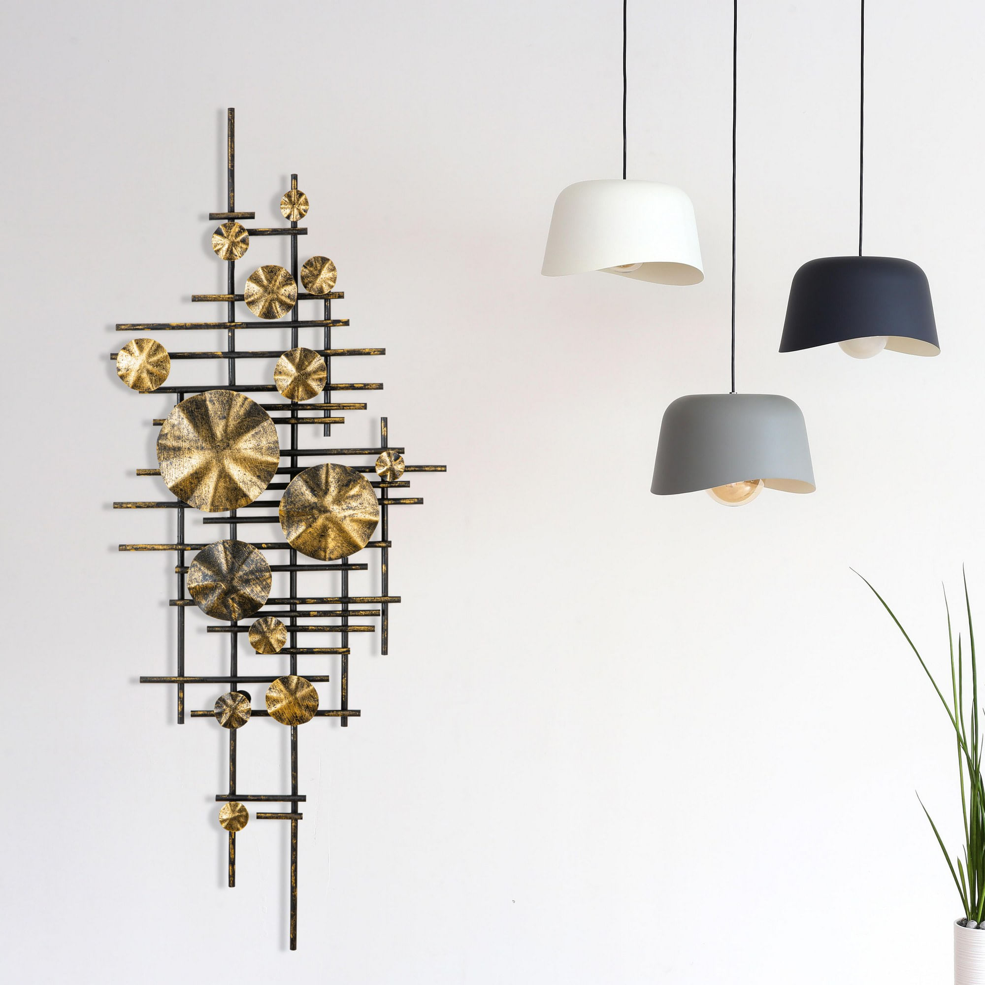 Accesoriu decorativ de perete, Wallxpert, metal, multicolor, 113x7x44 cm, 279ENZ2533