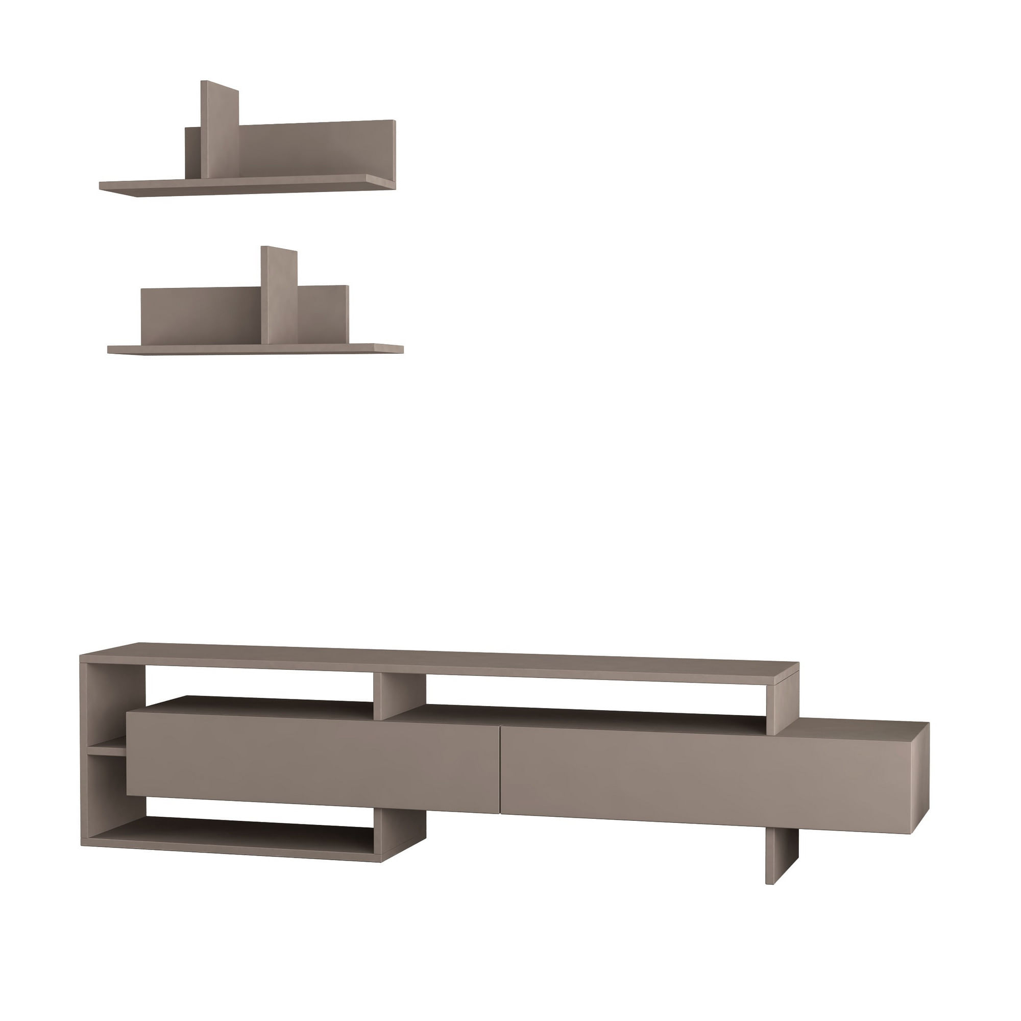 Comoda tv, Hanah Home, pal melaminat, moka deschis, 180x42x32 cm — imaginea 4