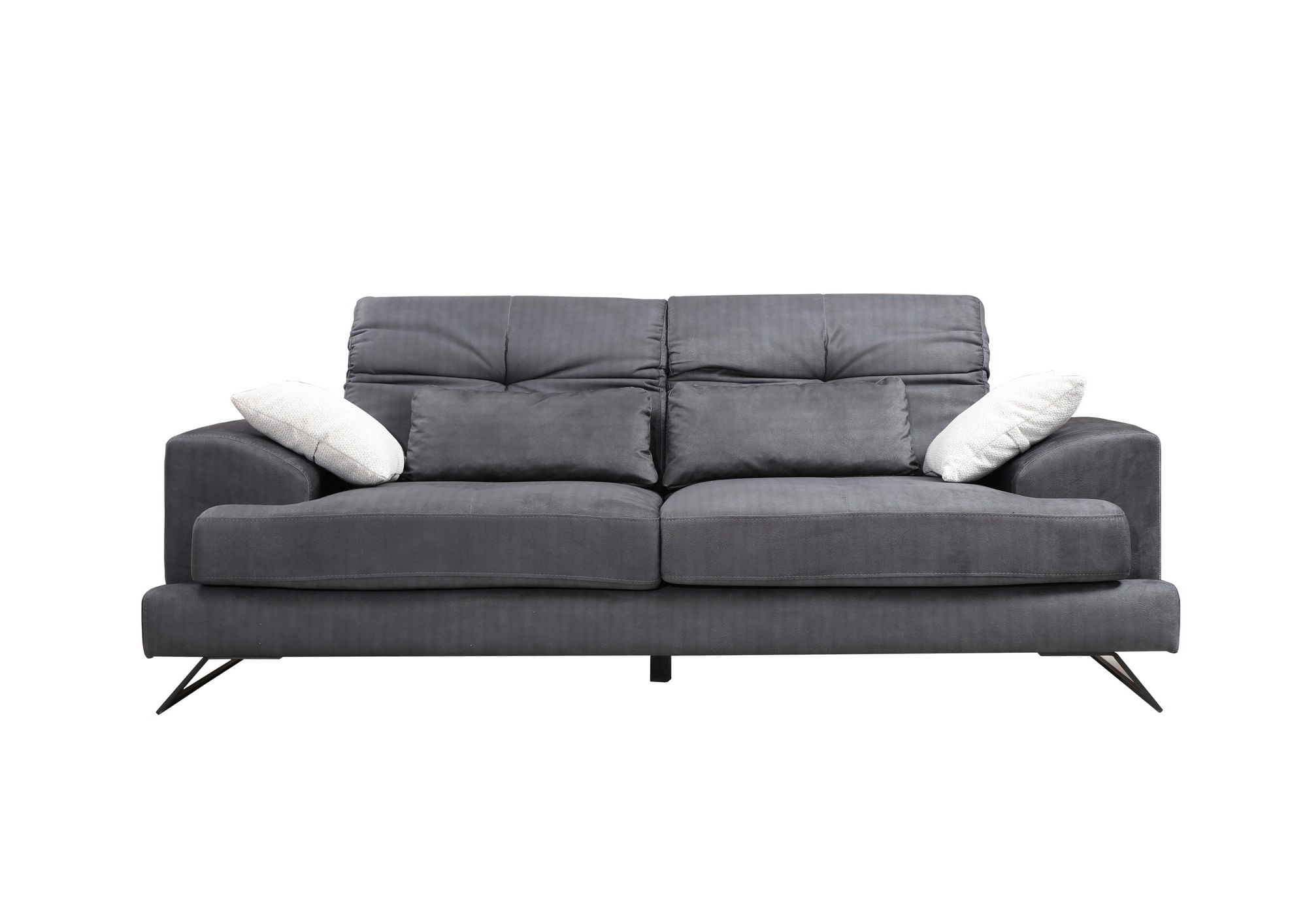 Canapea 2 locuri, Hanah Home, poliester, antracit, 185x92x79 cm — imaginea 3