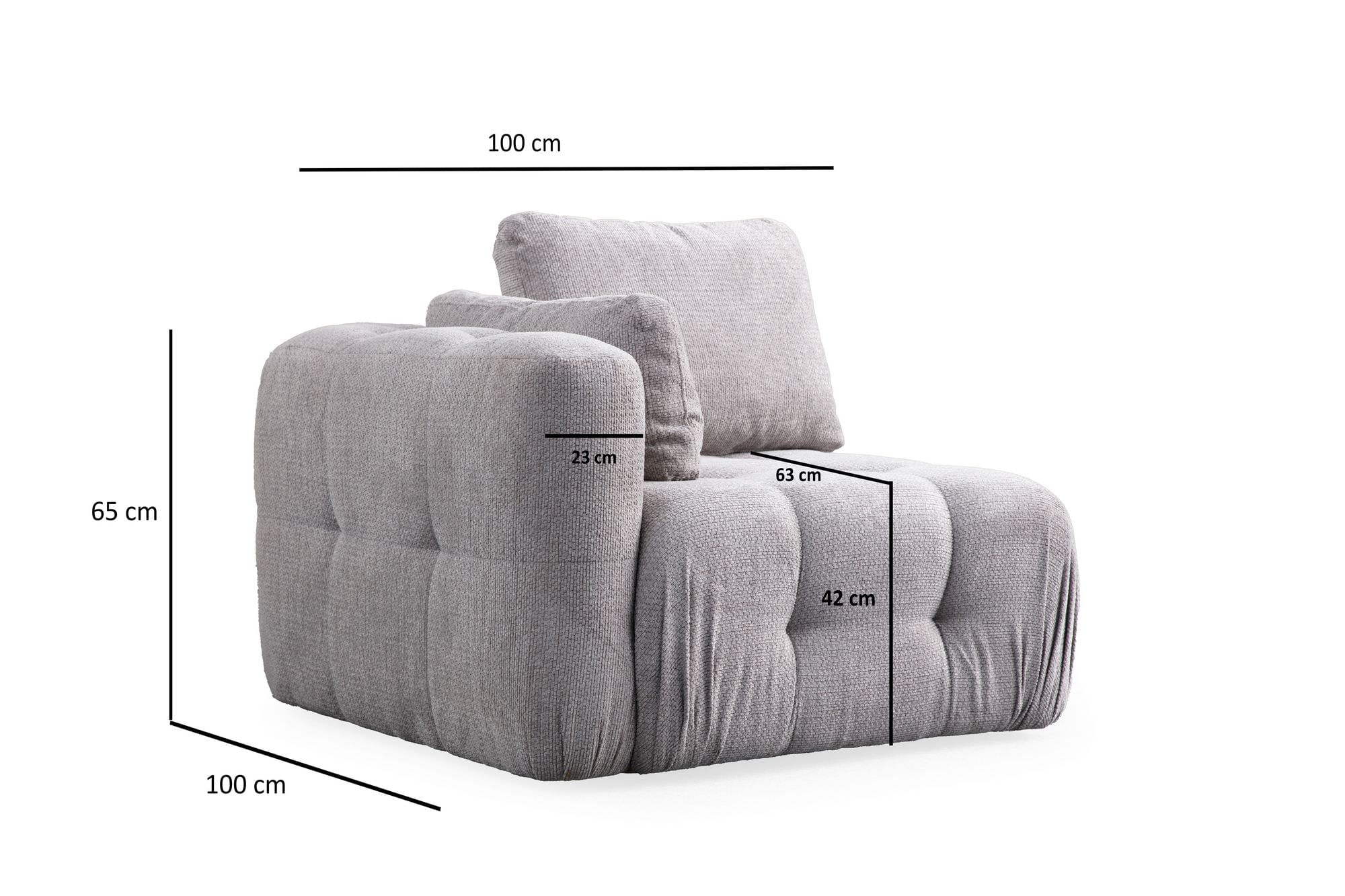 Canapea 3 locuri, Atelier Del Sofa, lemn fag si pal, gri deschis, 290x100x65 cm — imaginea 9