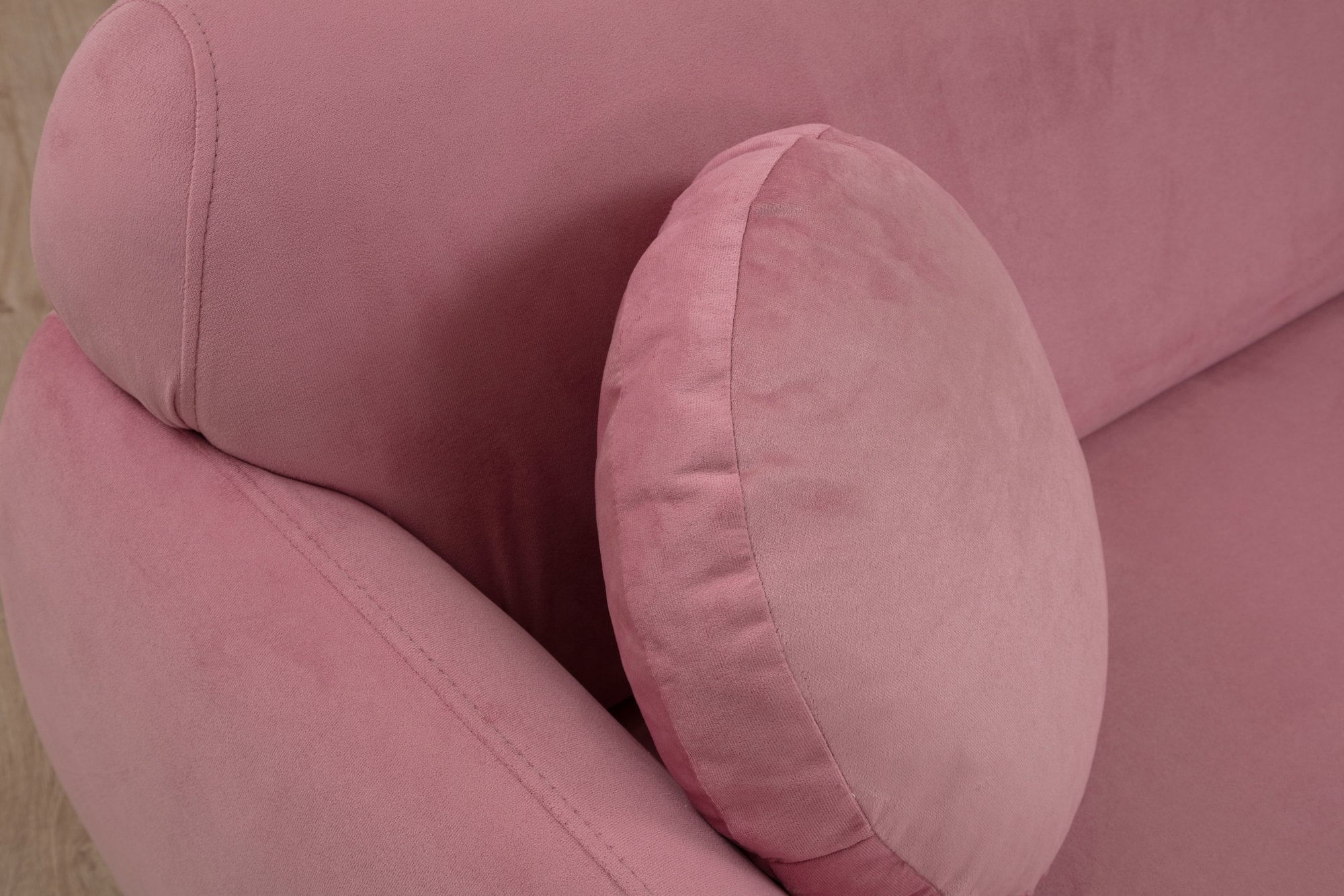 Canapea 3 locuri, Atelier Del Sofa, poliester, dusty rose, 223x83x86 cm — imaginea 3