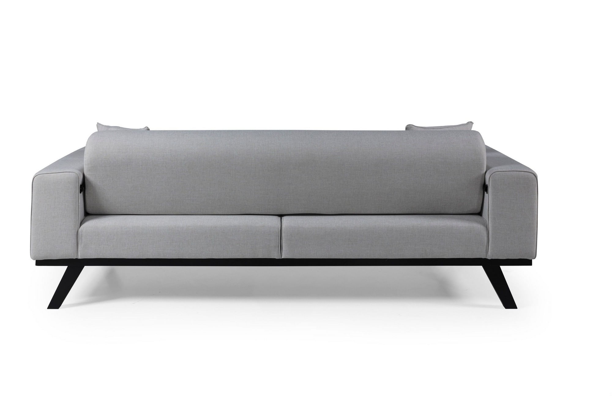 Canapea extensibila 3 locuri, Atelier Del Sofa, lemn fag si placi aglomerate, gri deschis, 222x92x77 cm — imaginea 5
