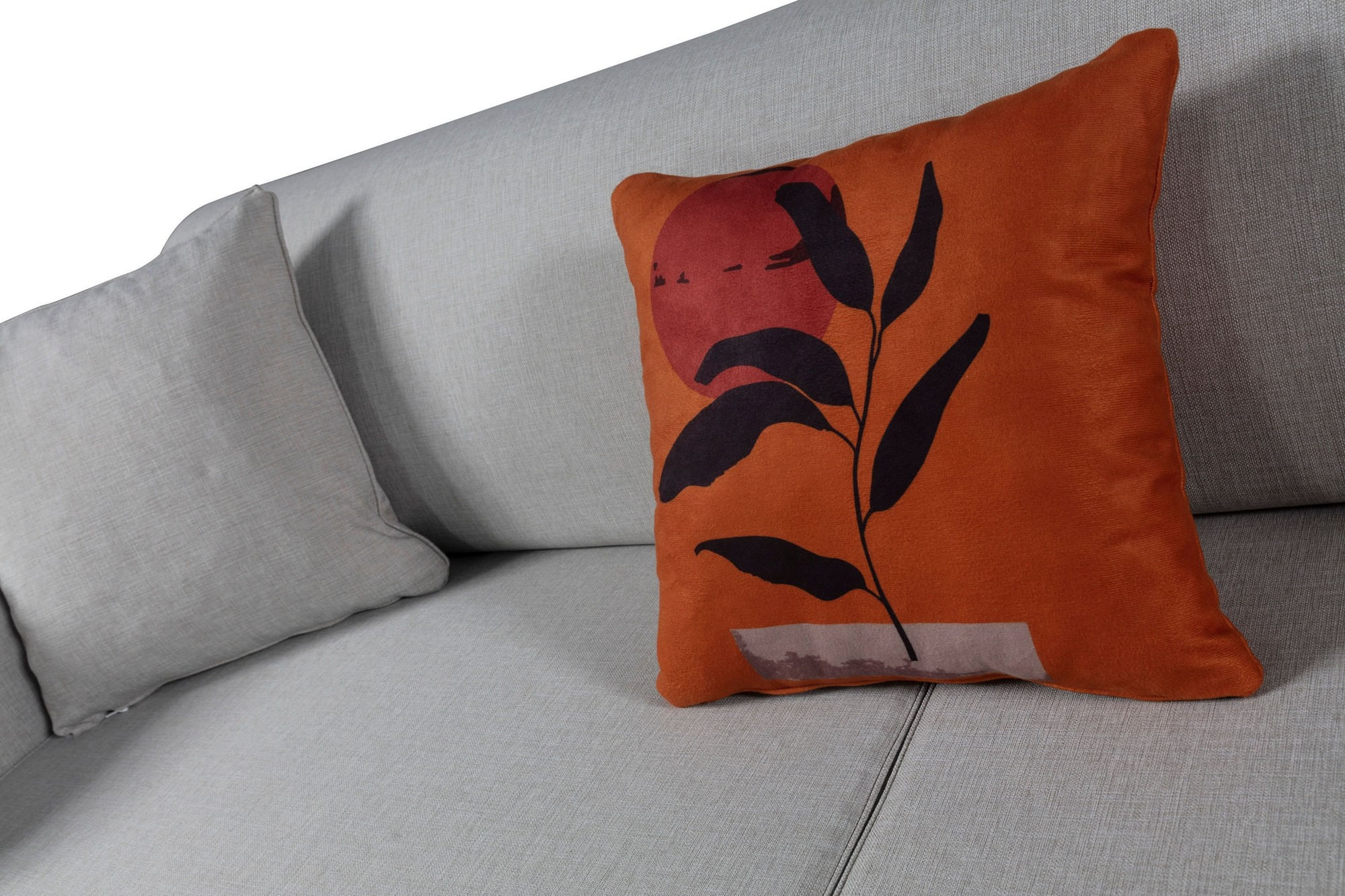 Canapea extensibila 3 locuri, Atelier Del Sofa, lemn fag si placi aglomerate, gri deschis, 222x92x77 cm — imaginea 8