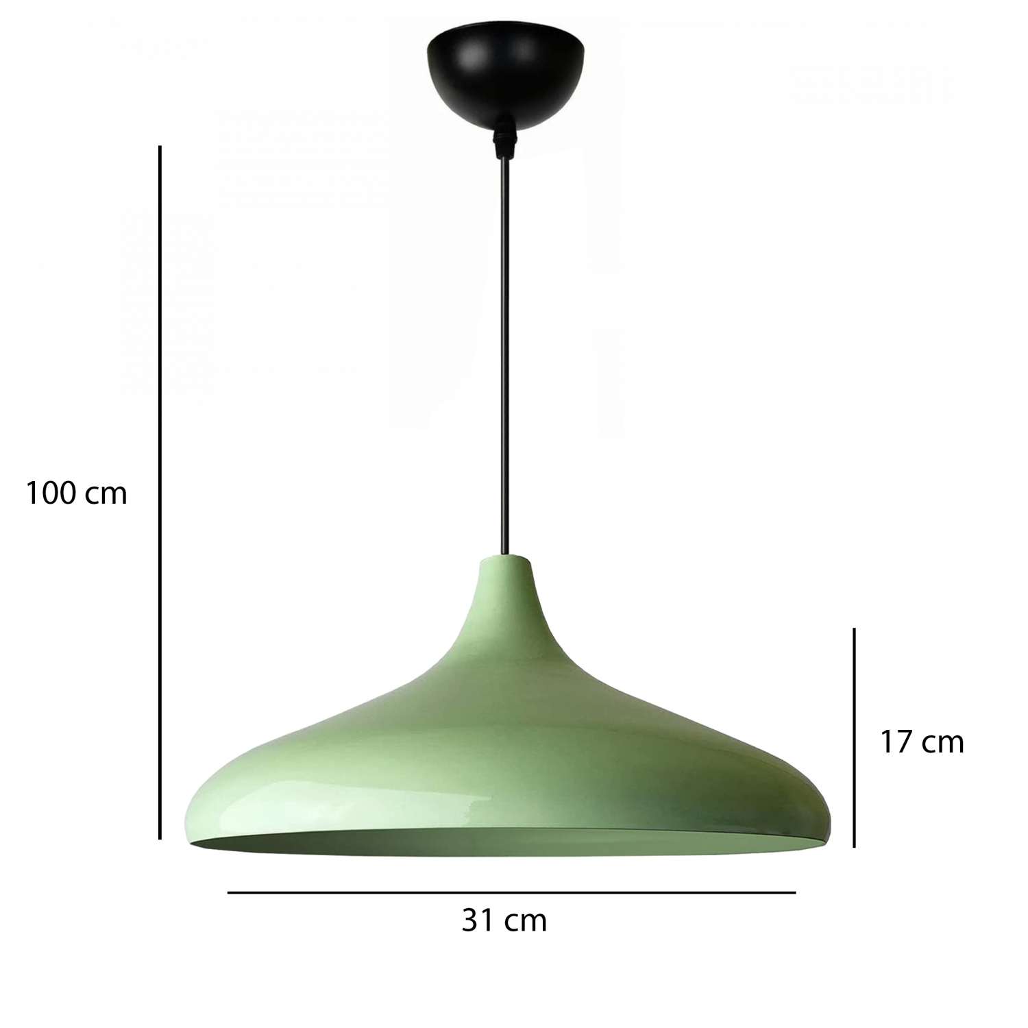 Candelabru, Opviq, metal, menta, 100 cm